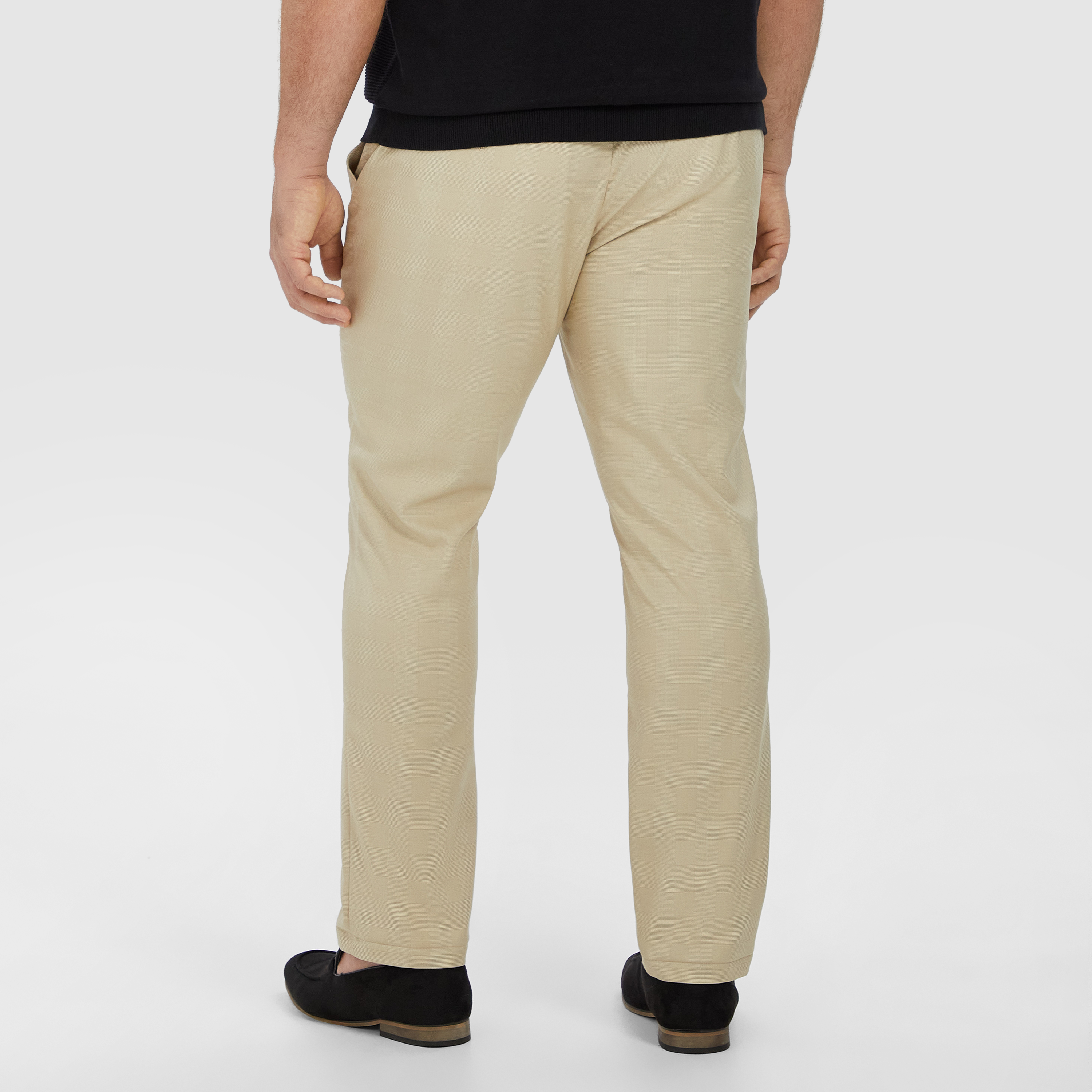 Sand Ascot Slim Check Chino