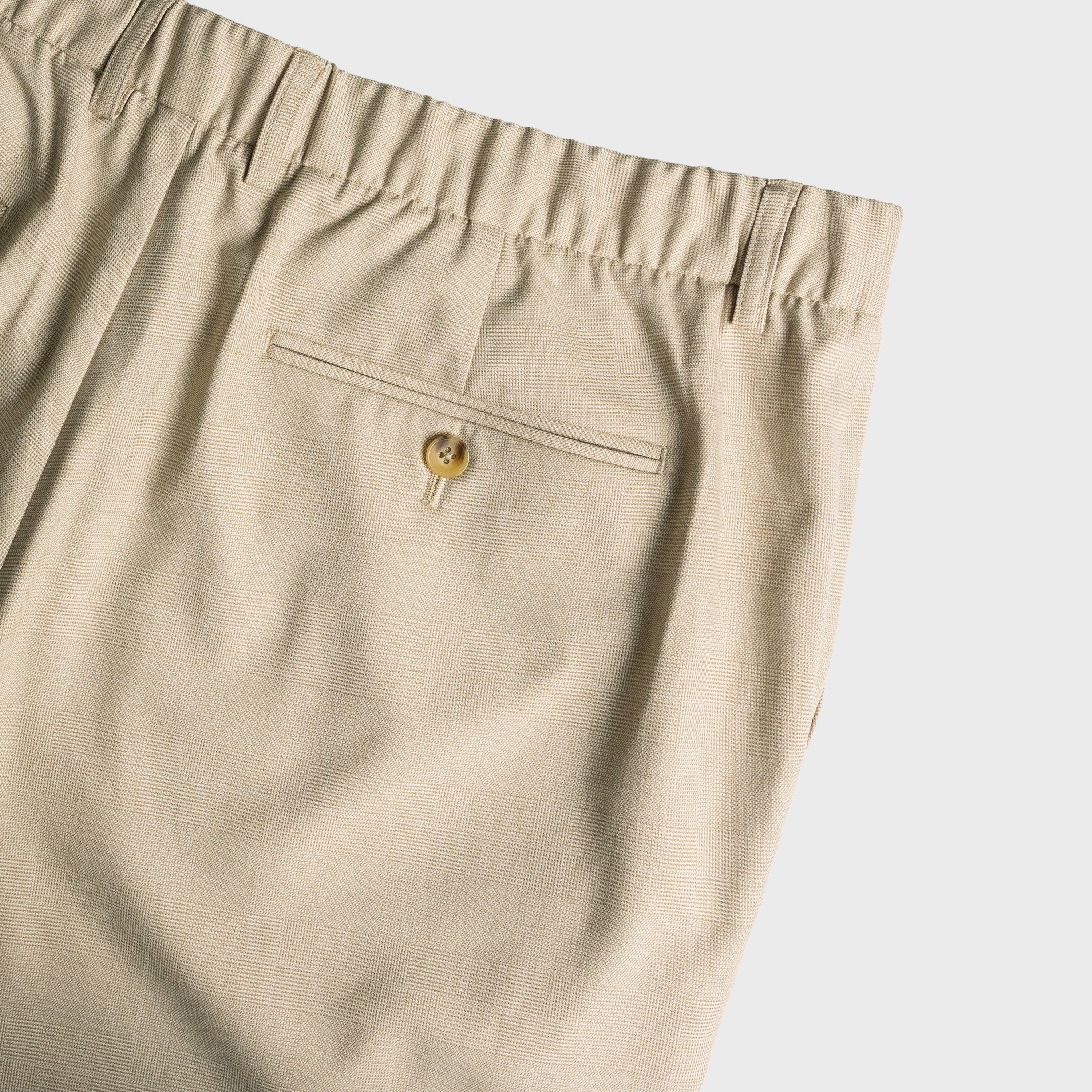 Sand Ascot Slim Check Chino