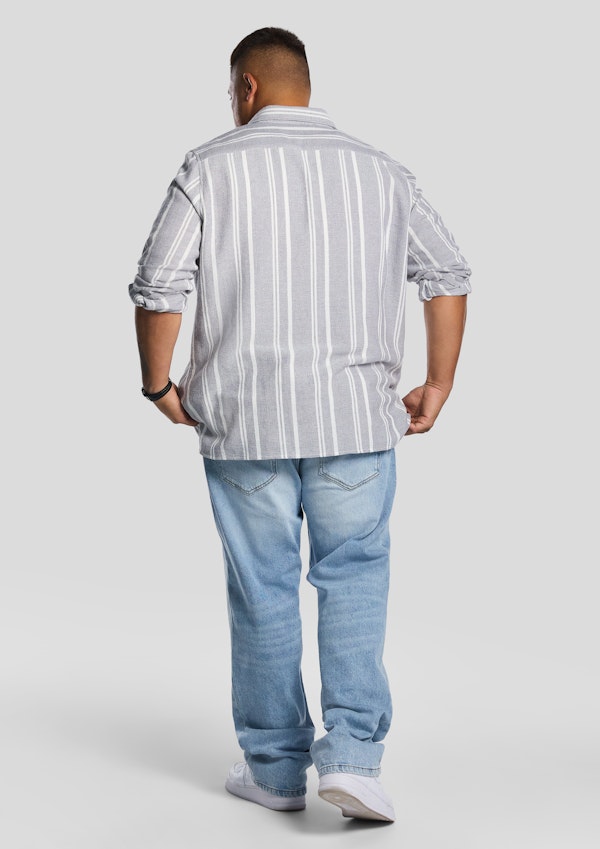 Light Blue Franco Textured Casual Shirt