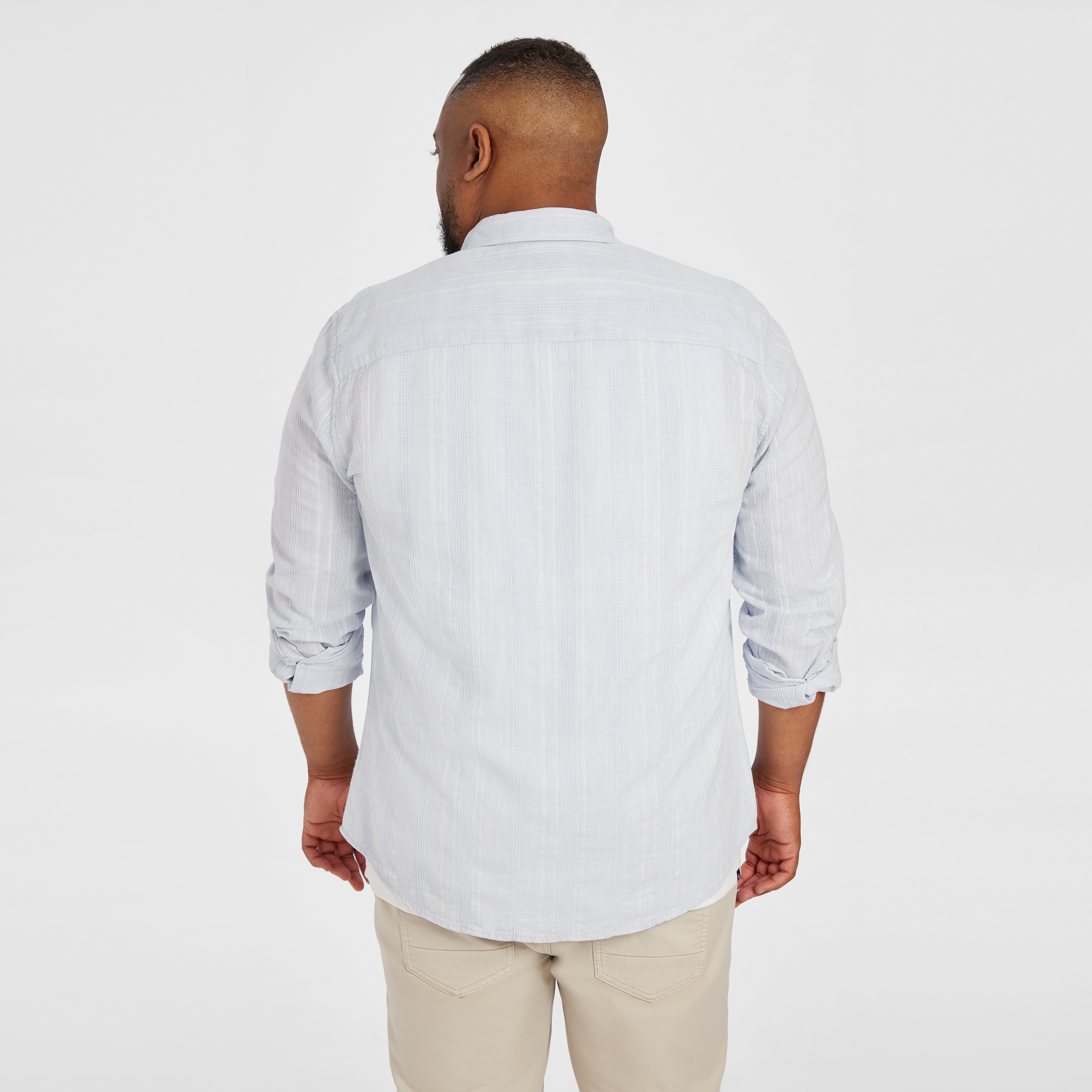 Light Blue Rufus Textured Casual Shirt