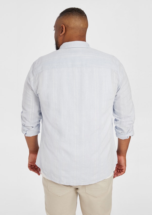 Light Blue Rufus Textured Casual Shirt