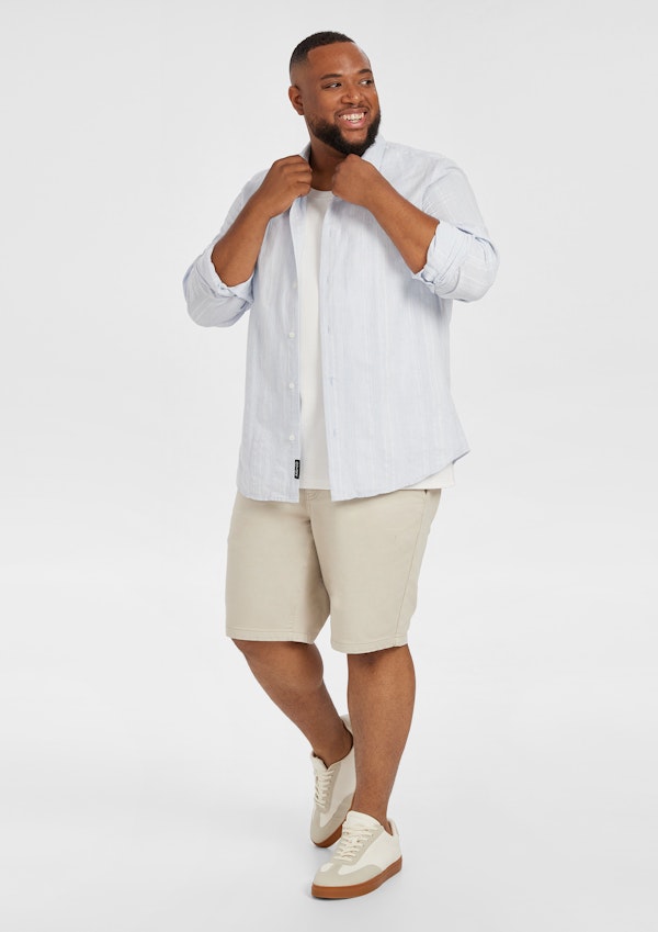 Light Blue Rufus Textured Casual Shirt