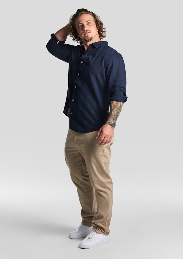 Navy Rufus Textured Casual Shirt