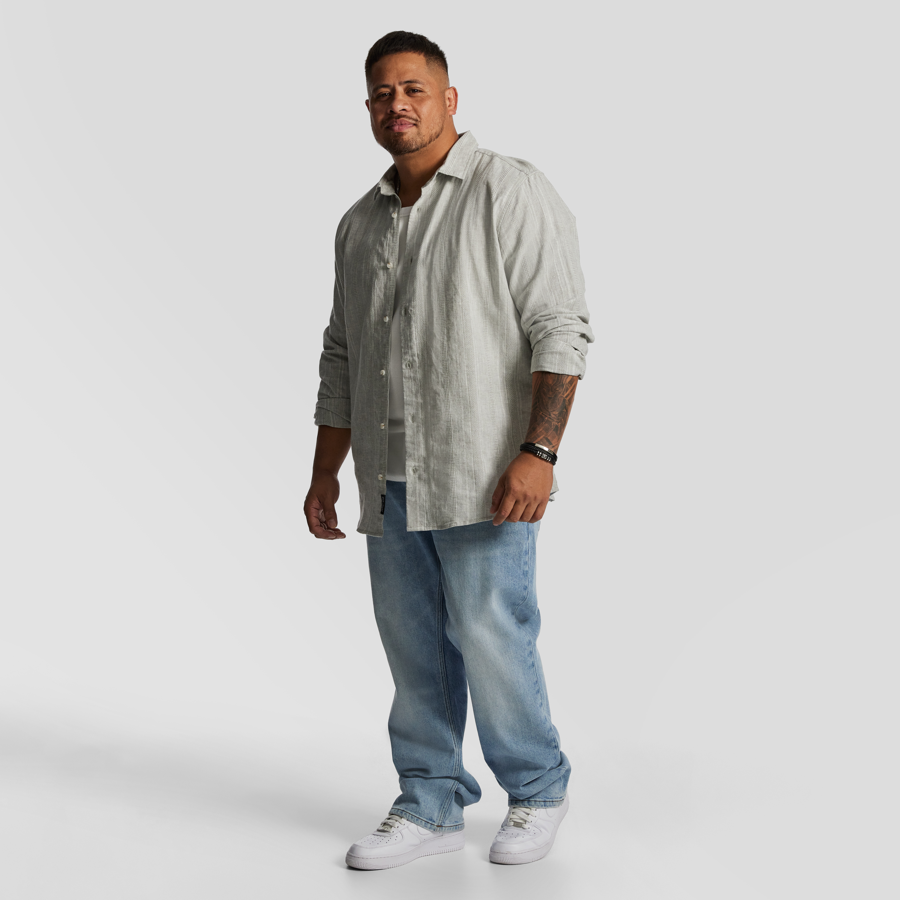 Sage Green Rufus Textured Casual Shirt