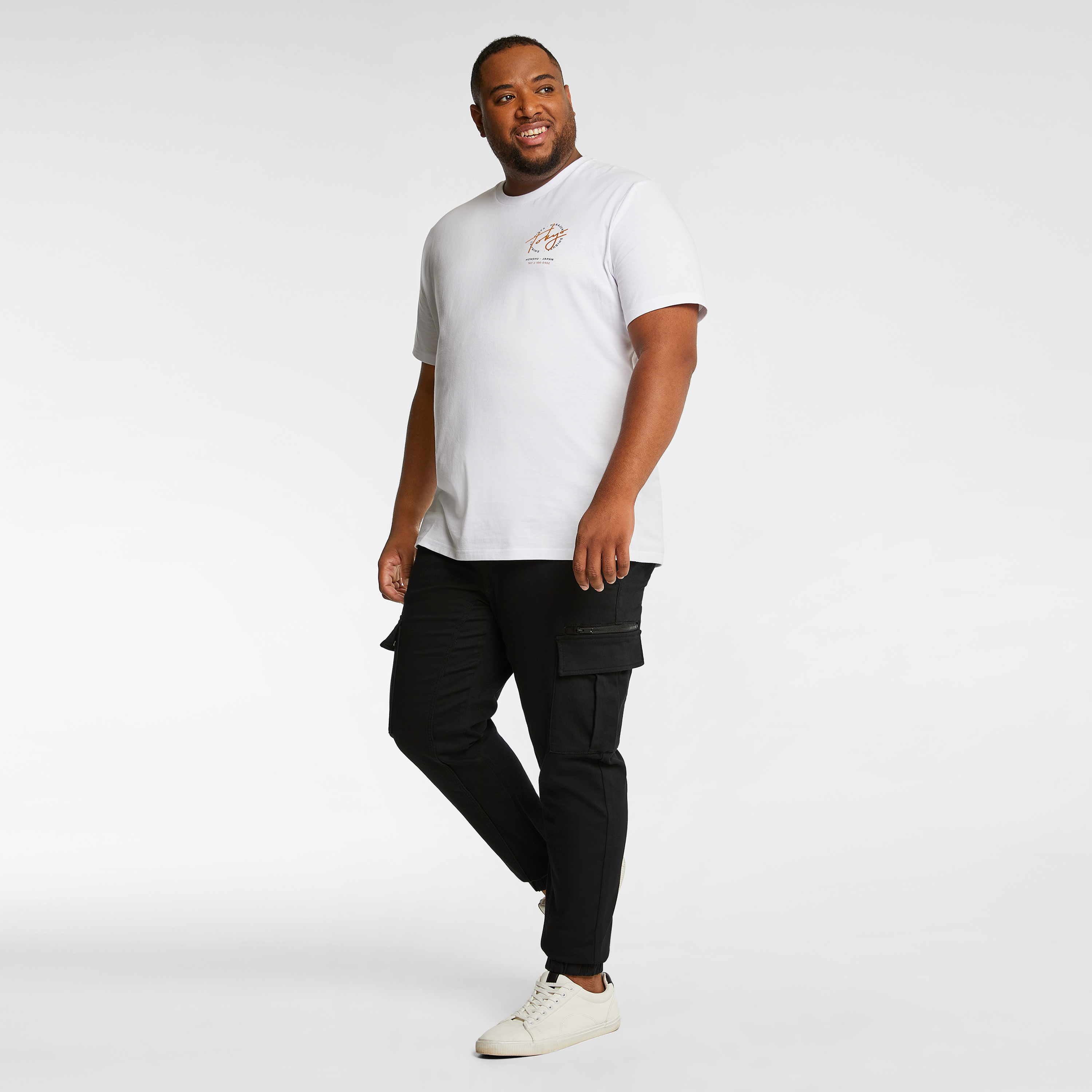 Black Arlo Cuffed Cargo