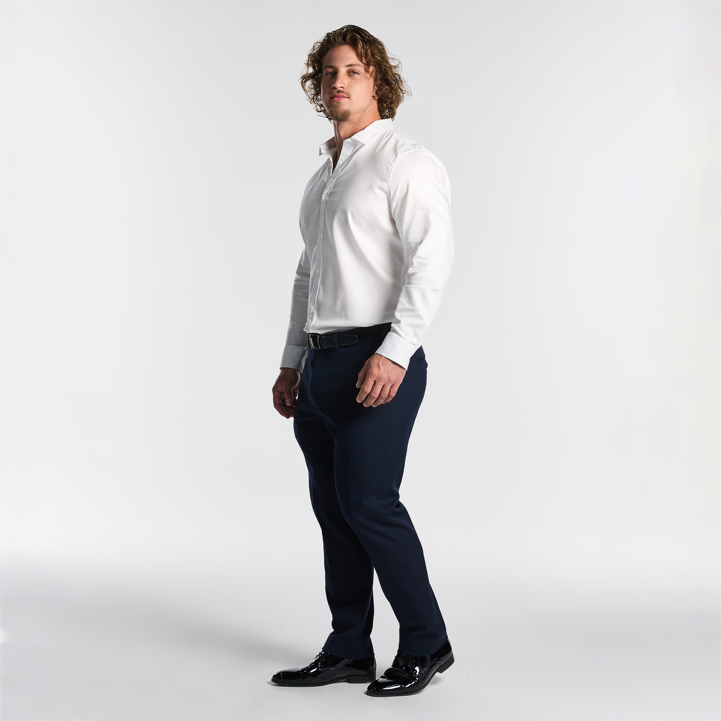 Navy Diamond Slim Dress Pant