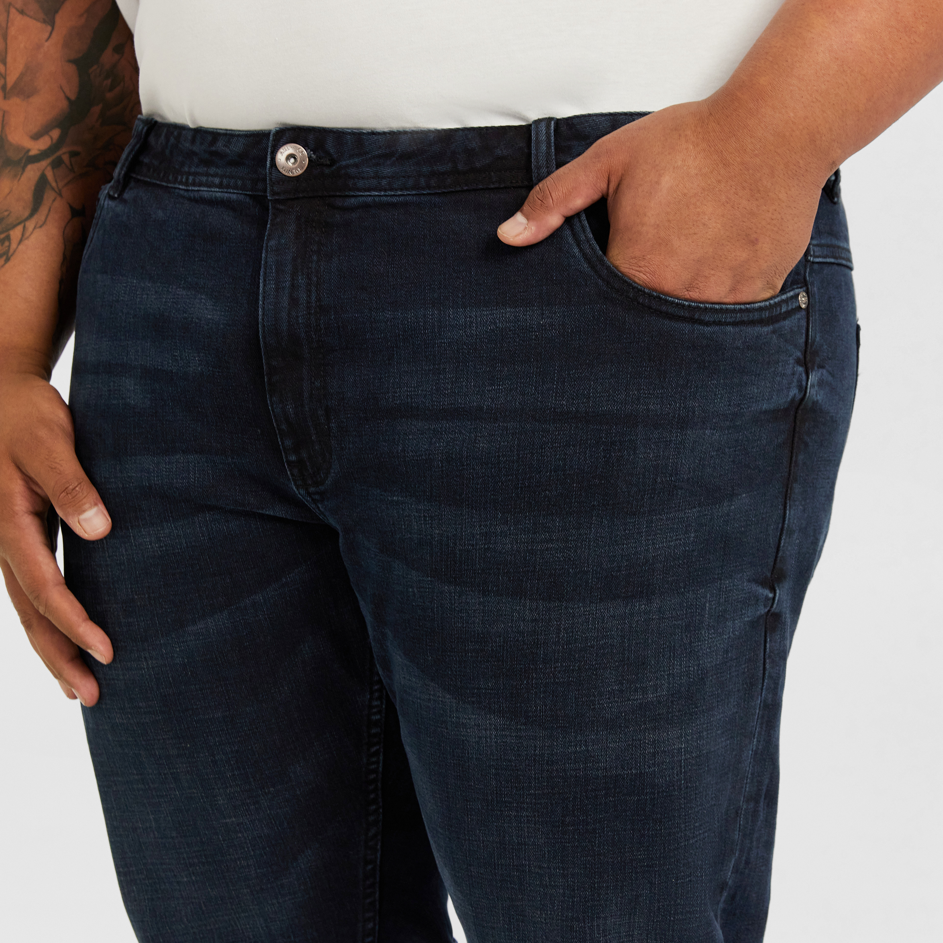 Dark Denim Avi Straight Leg Jeans