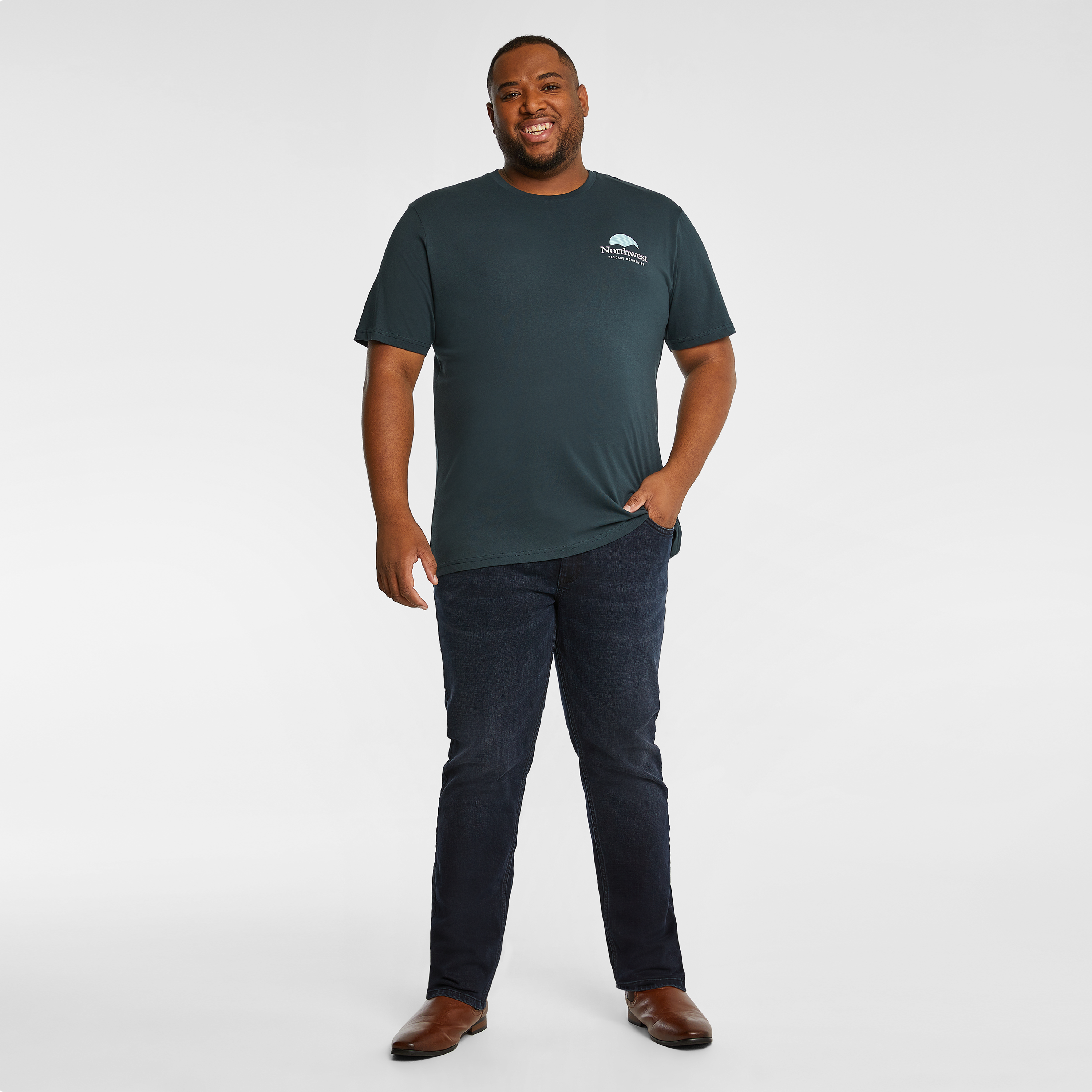 Dark Denim Avi Straight Leg Jeans