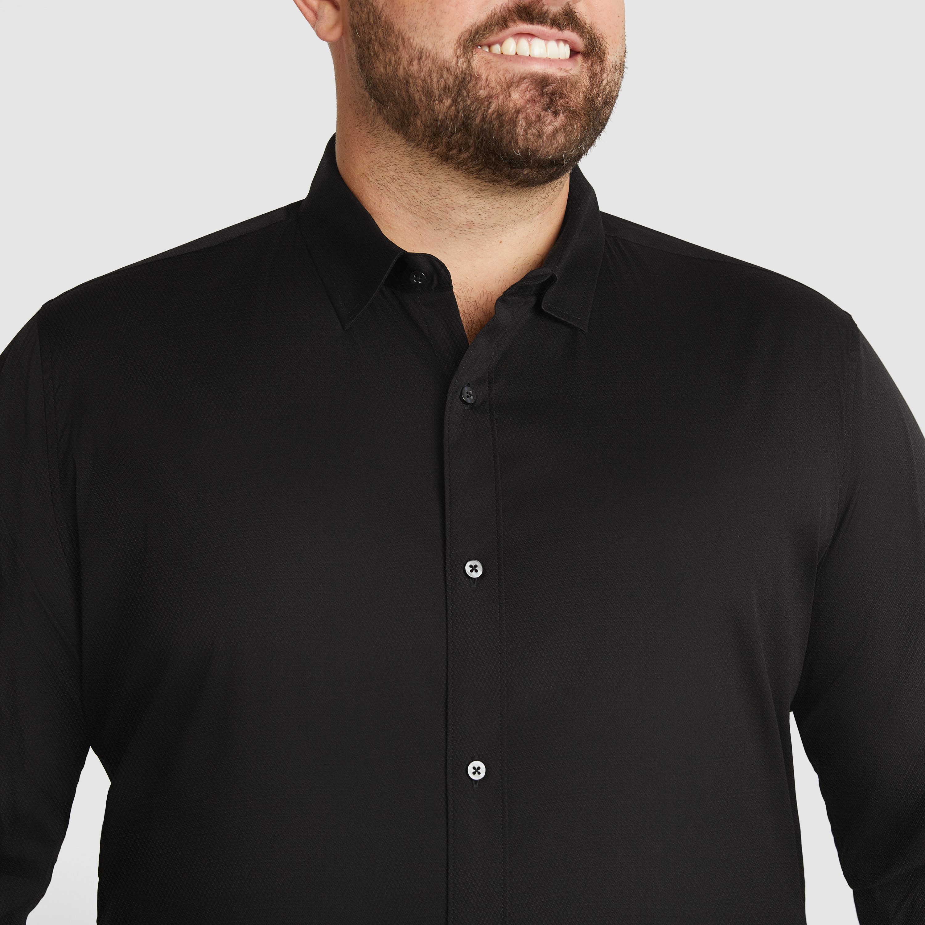 Black Cardiff Classic Dress Shirt