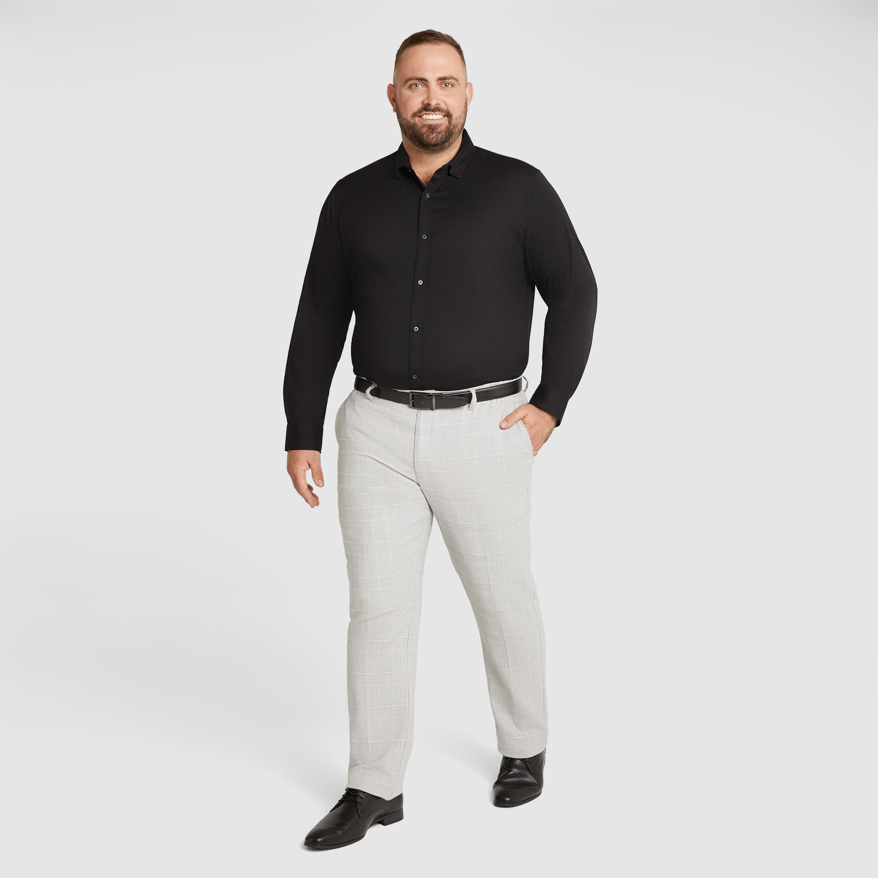 Black Cardiff Classic Dress Shirt