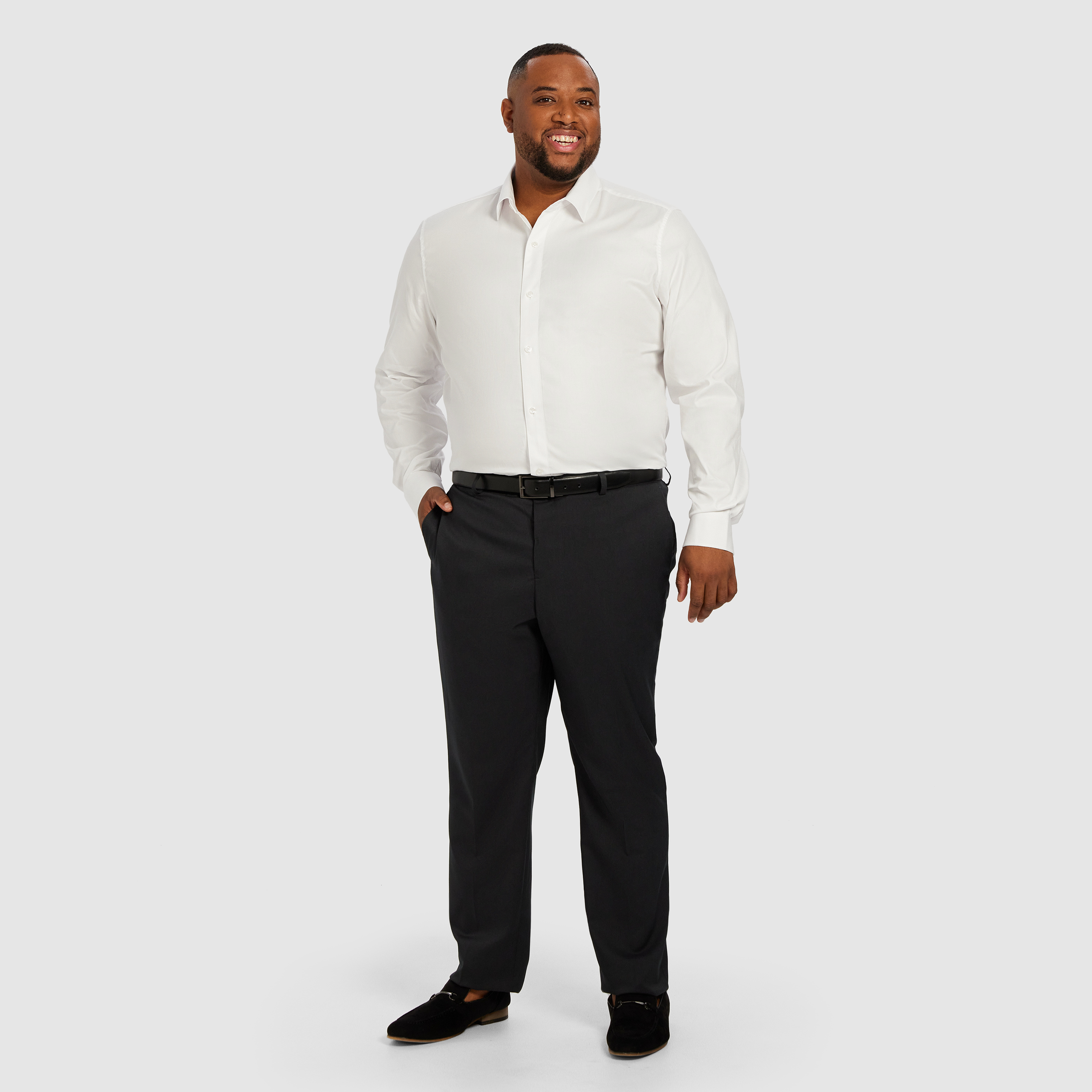 White Cardiff Classic Dress Shirt