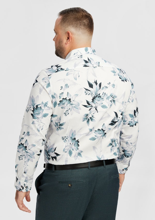White Scott Floral Classic Shirt