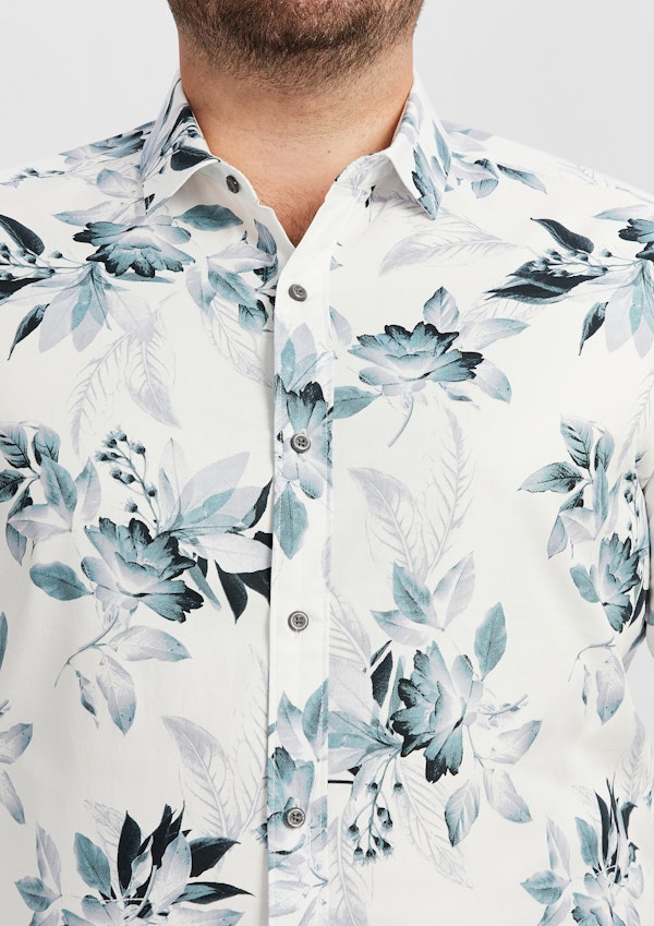 White Scott Floral Classic Shirt