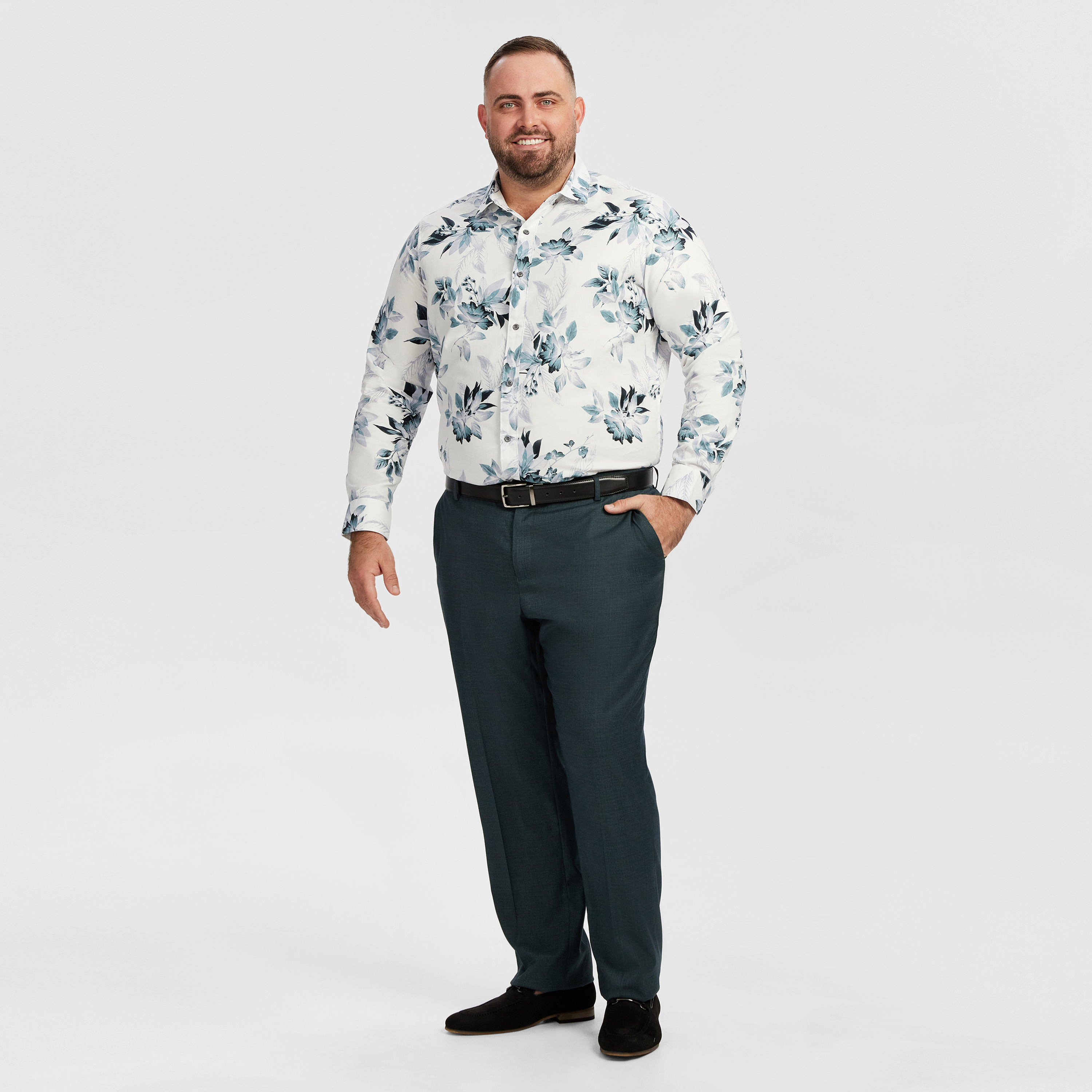 White Scott Floral Classic Shirt