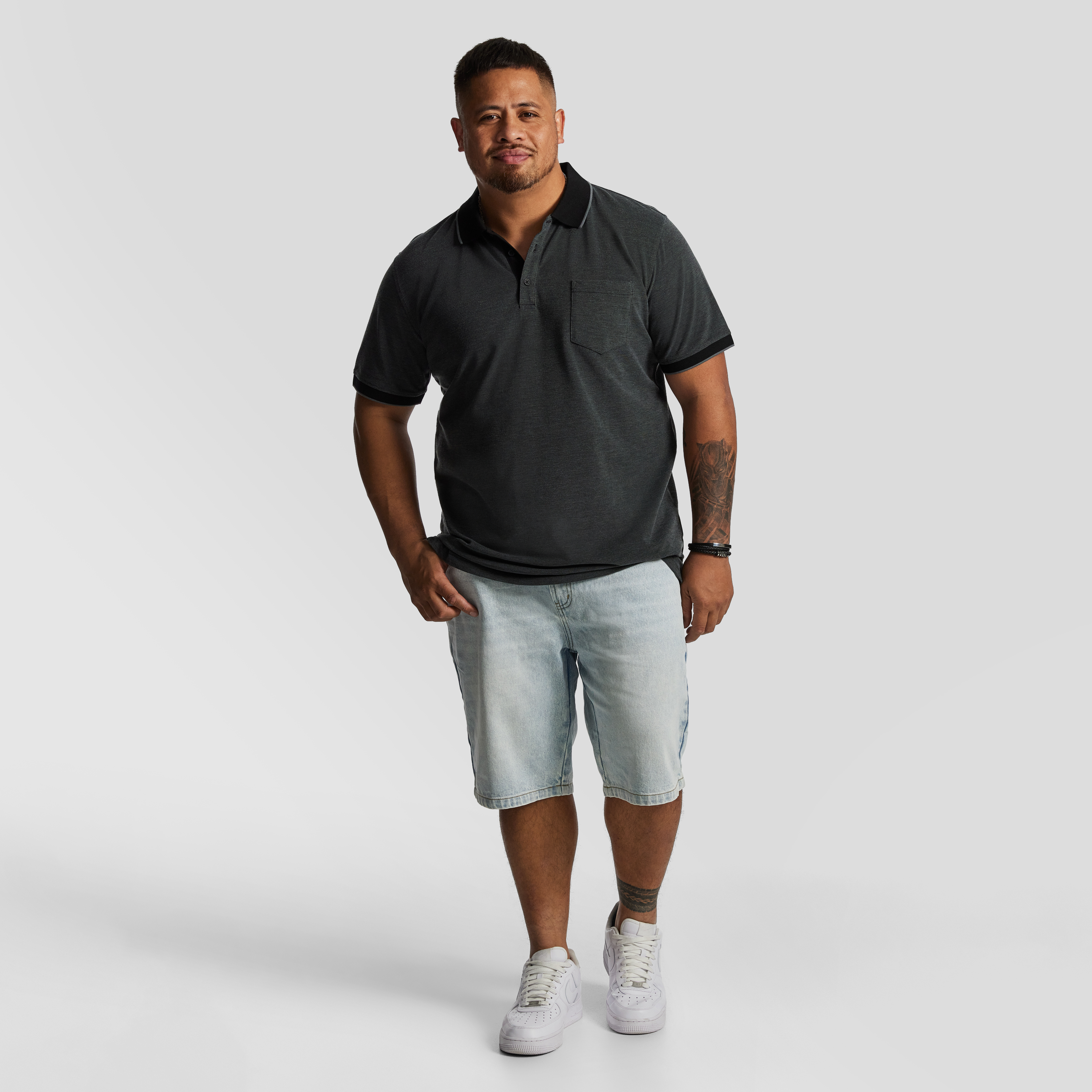 Charcoal Judson Cotton Blend Polo Shirt