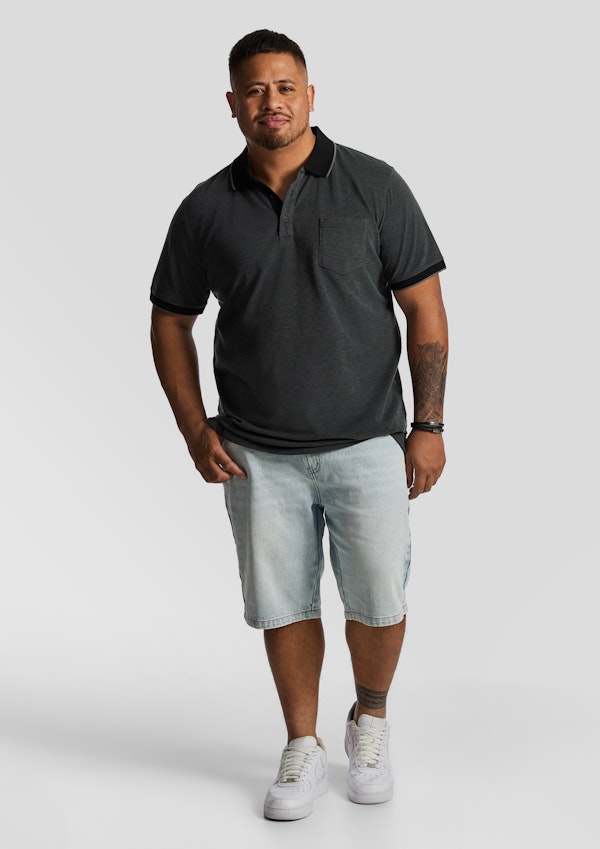 Charcoal Judson Cotton Blend Polo Shirt
