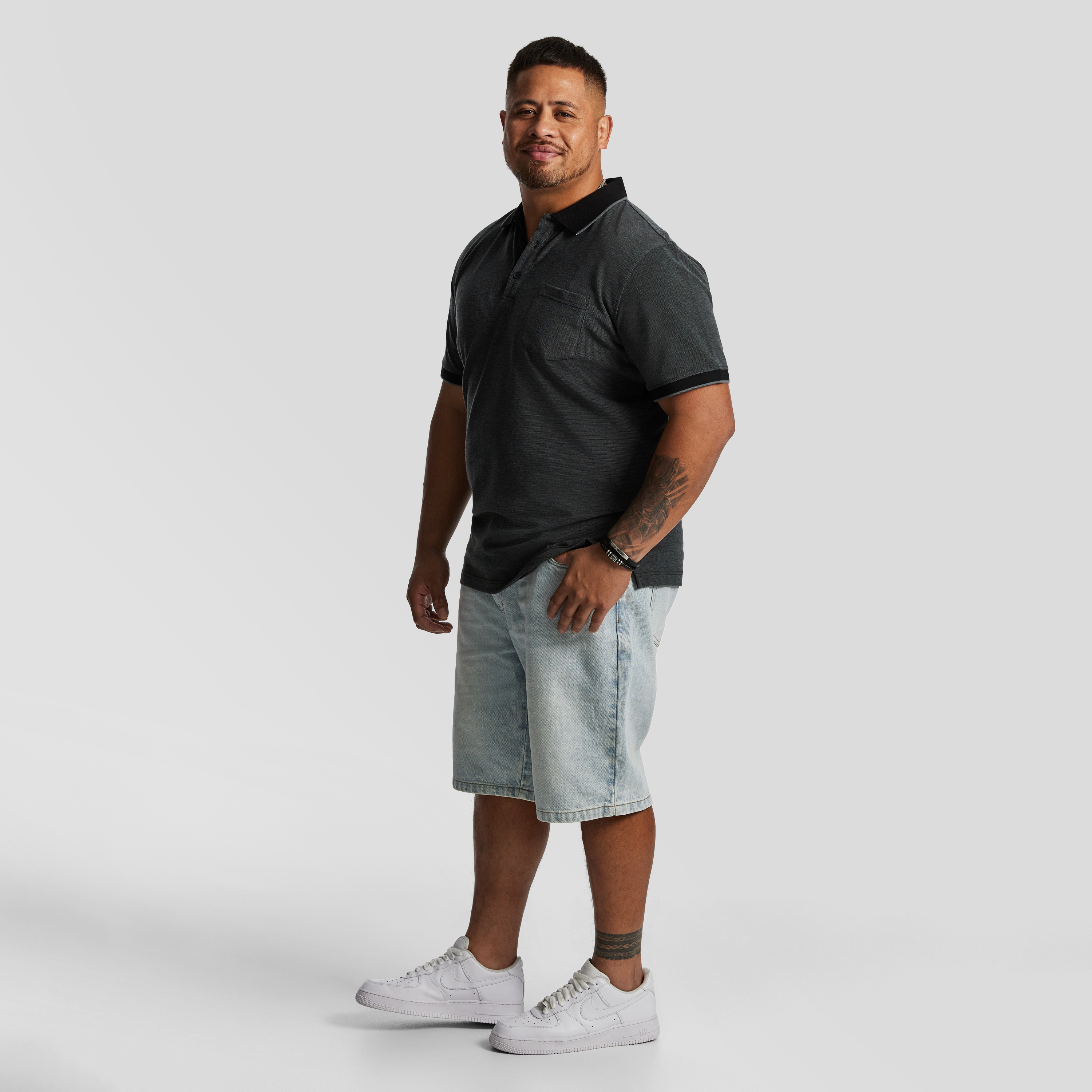 Charcoal Judson Cotton Blend Polo Shirt