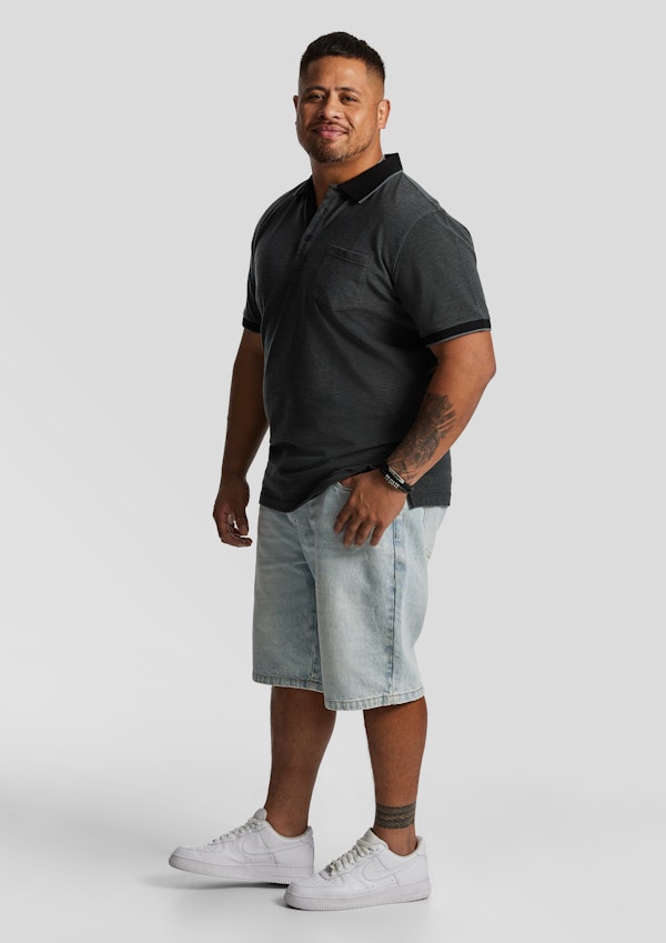 Charcoal Judson Cotton Blend Polo Shirt