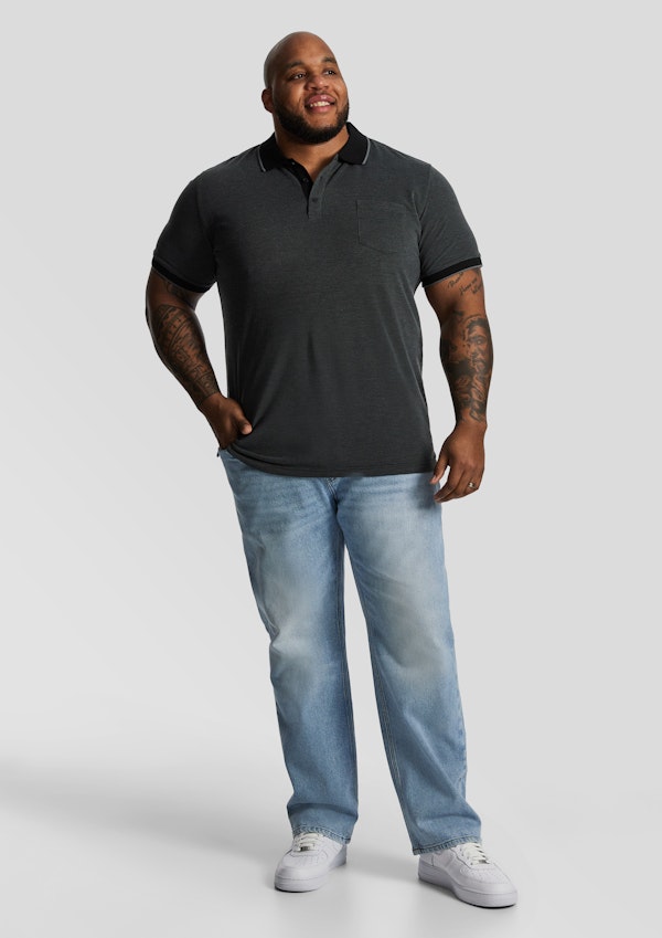 Charcoal Judson Cotton Blend Polo Shirt