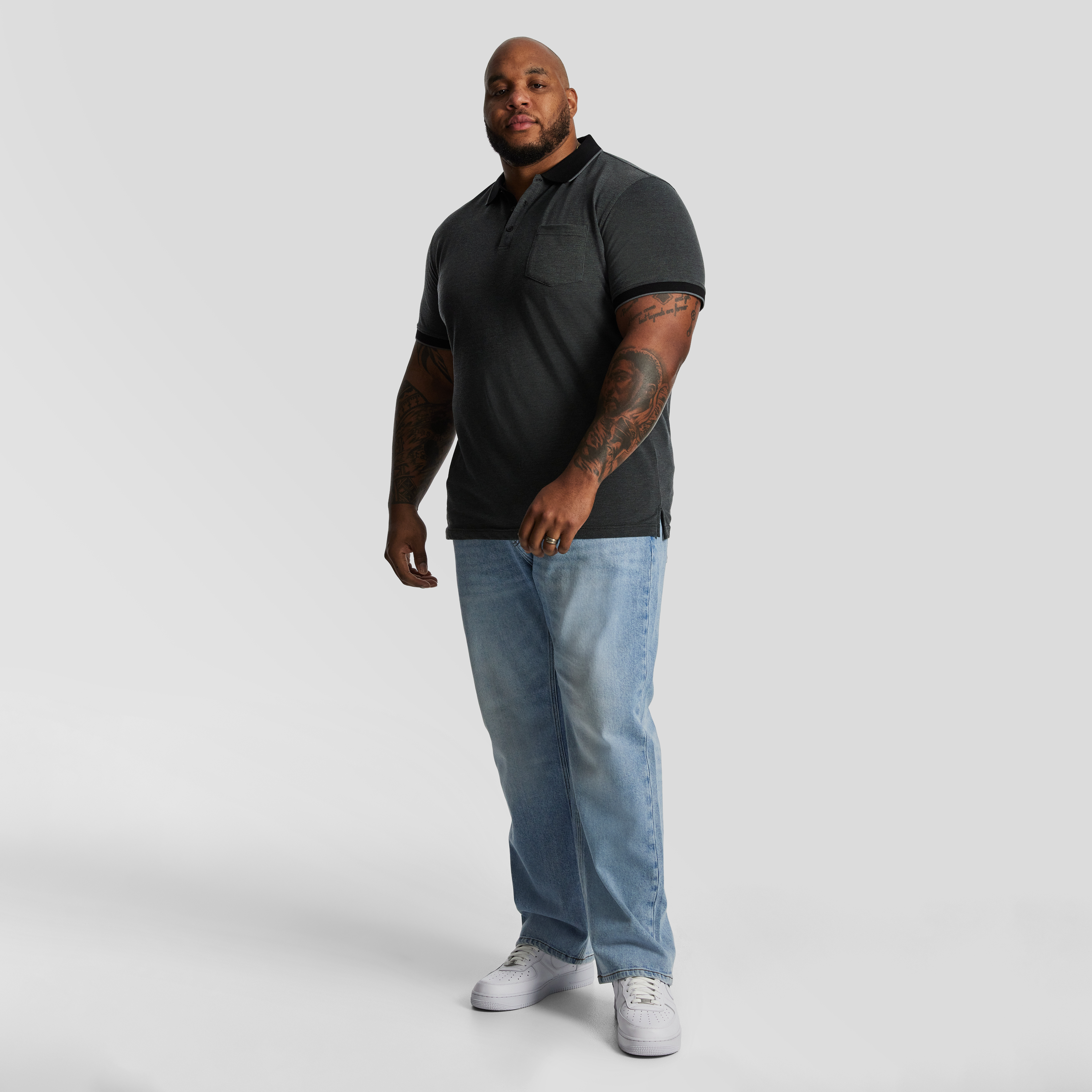 Charcoal Judson Cotton Blend Polo Shirt