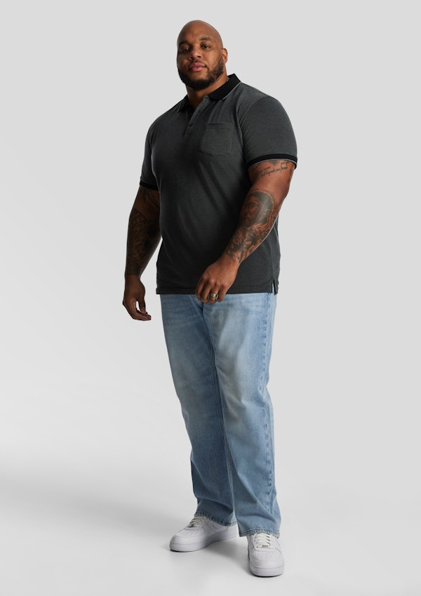 Charcoal Judson Cotton Blend Polo Shirt