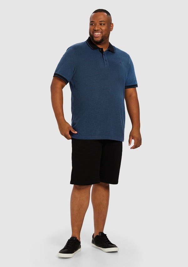 Dark Blue Judson Cotton Blend Polo Shirt