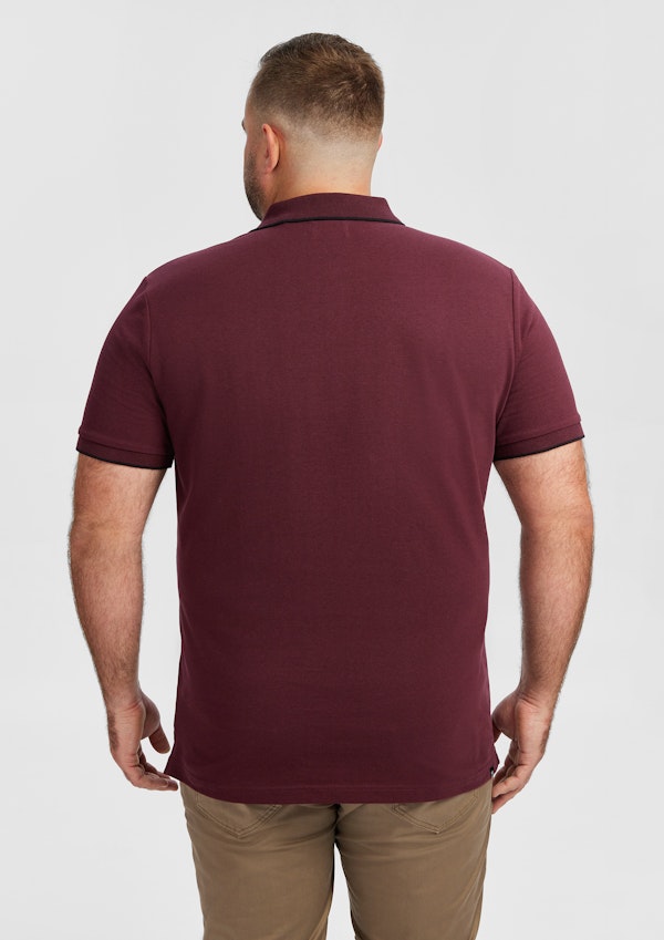 Wine Judson Cotton Blend Polo Shirt