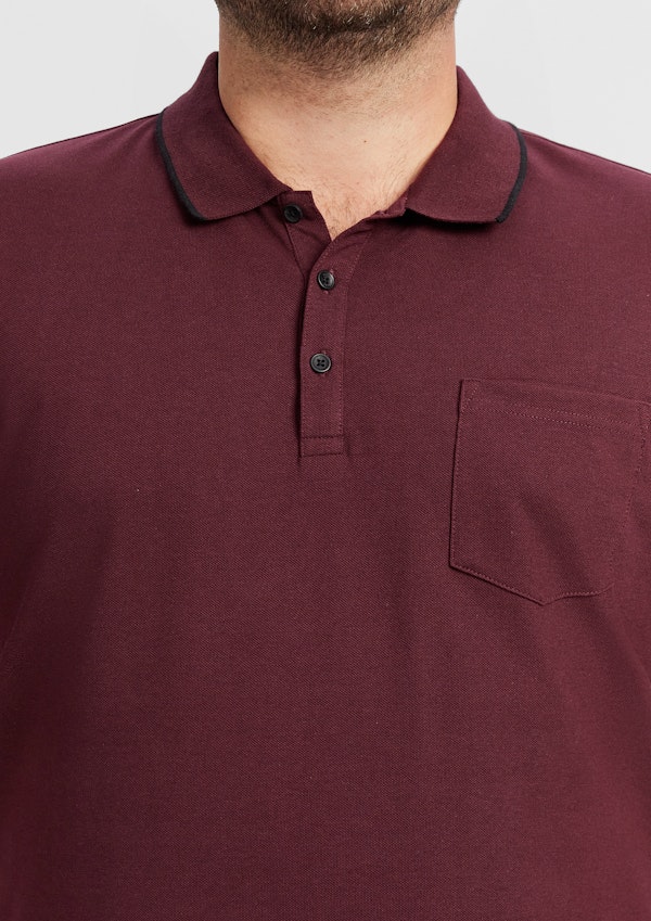 Wine Judson Cotton Blend Polo Shirt