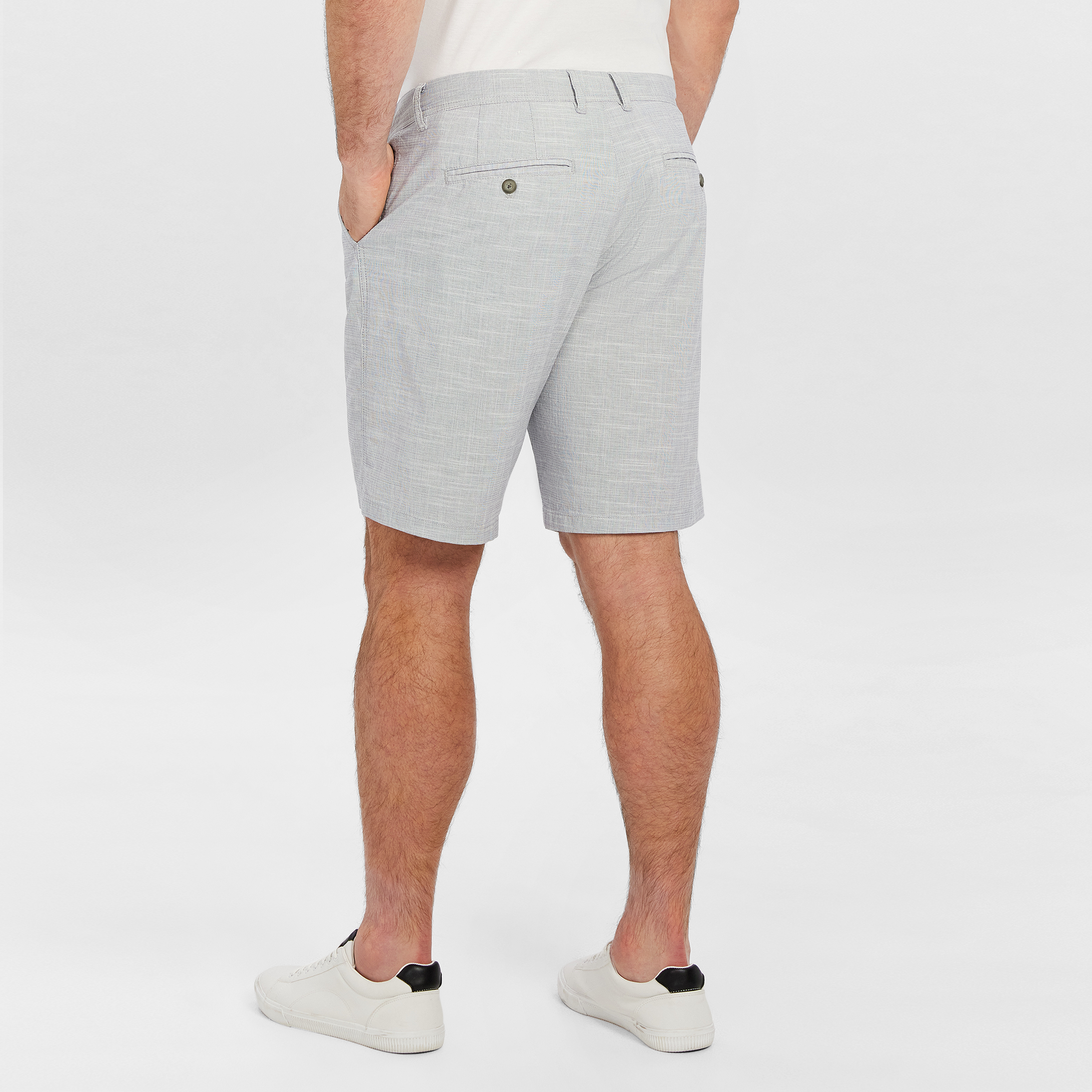 Light Grey Sawyer Textured Stretch Short