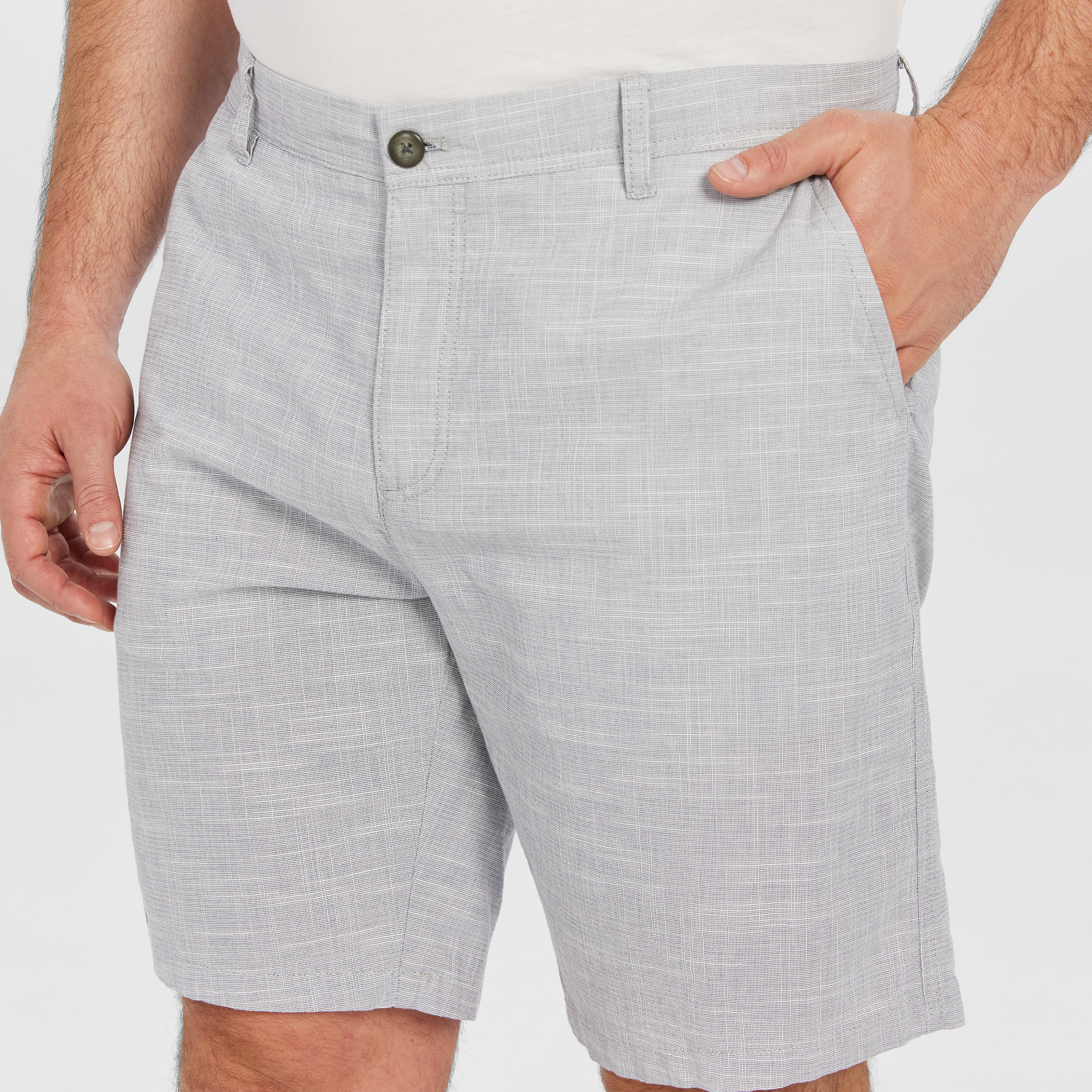 Light Grey Sawyer Textured Stretch Short