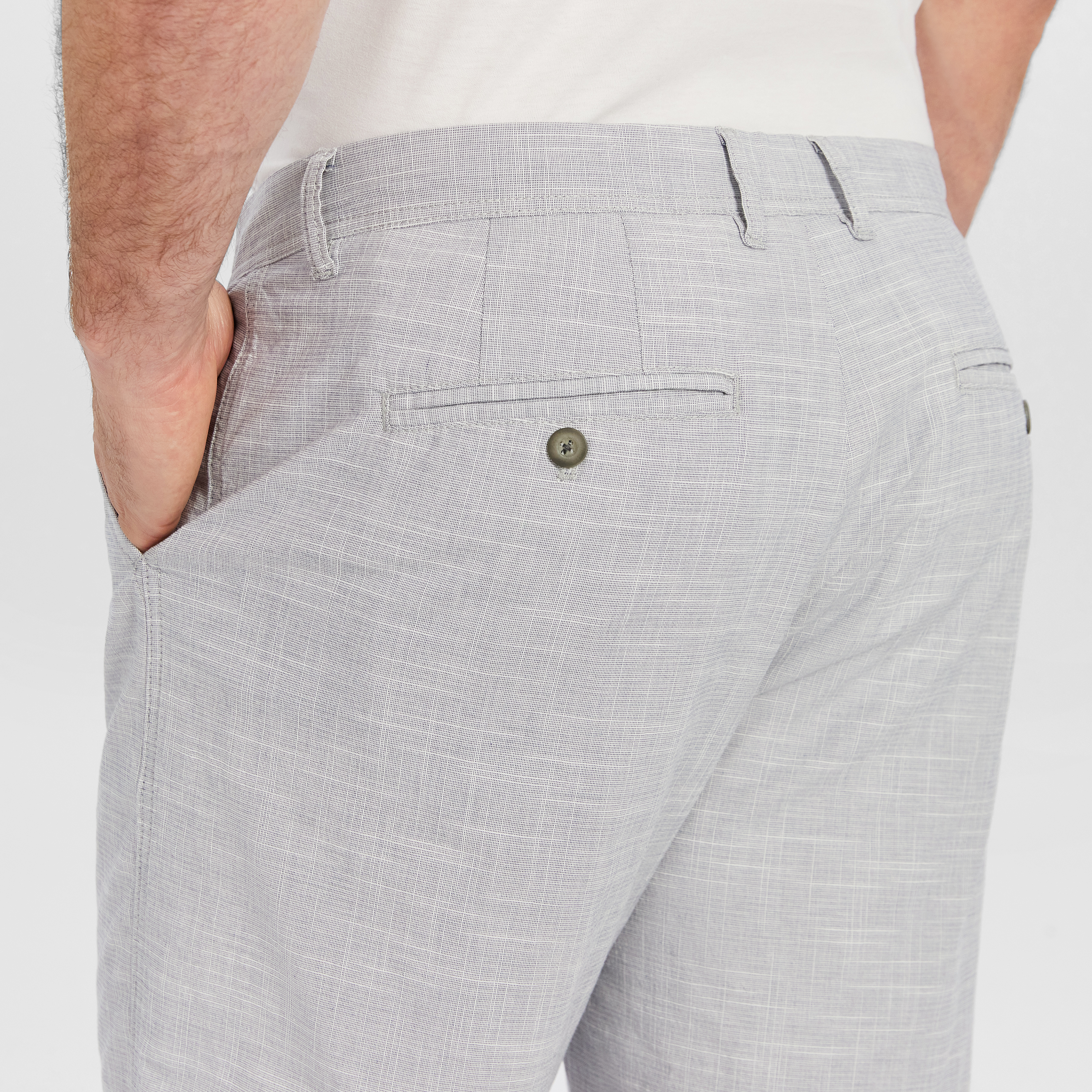 Light Grey Sawyer Textured Stretch Short