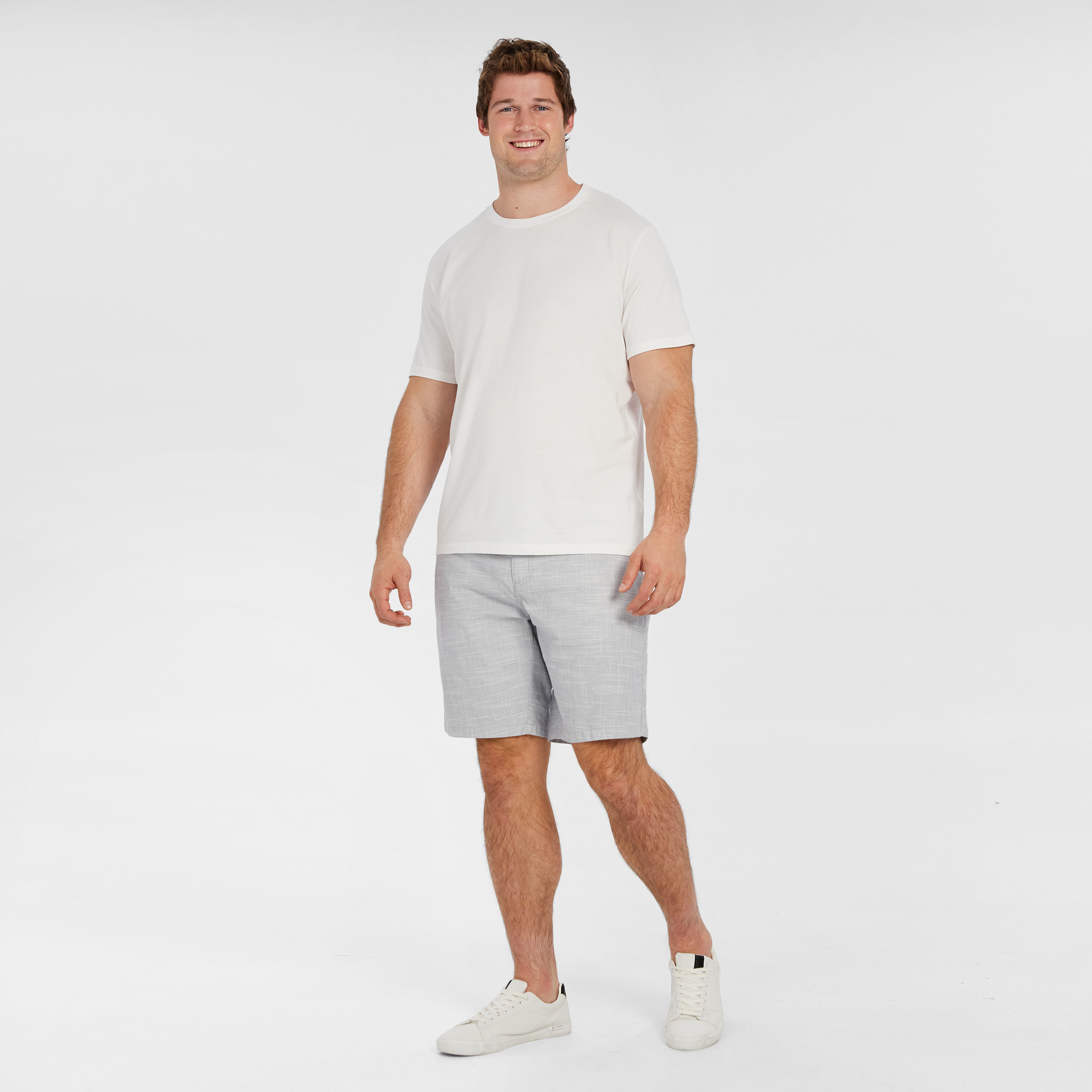 Light Grey Sawyer Textured Stretch Short