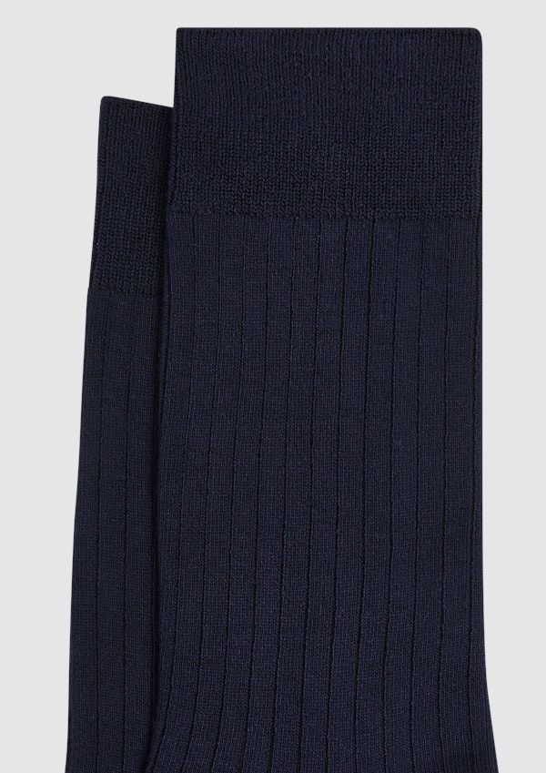 Navy Rib Dress Sock