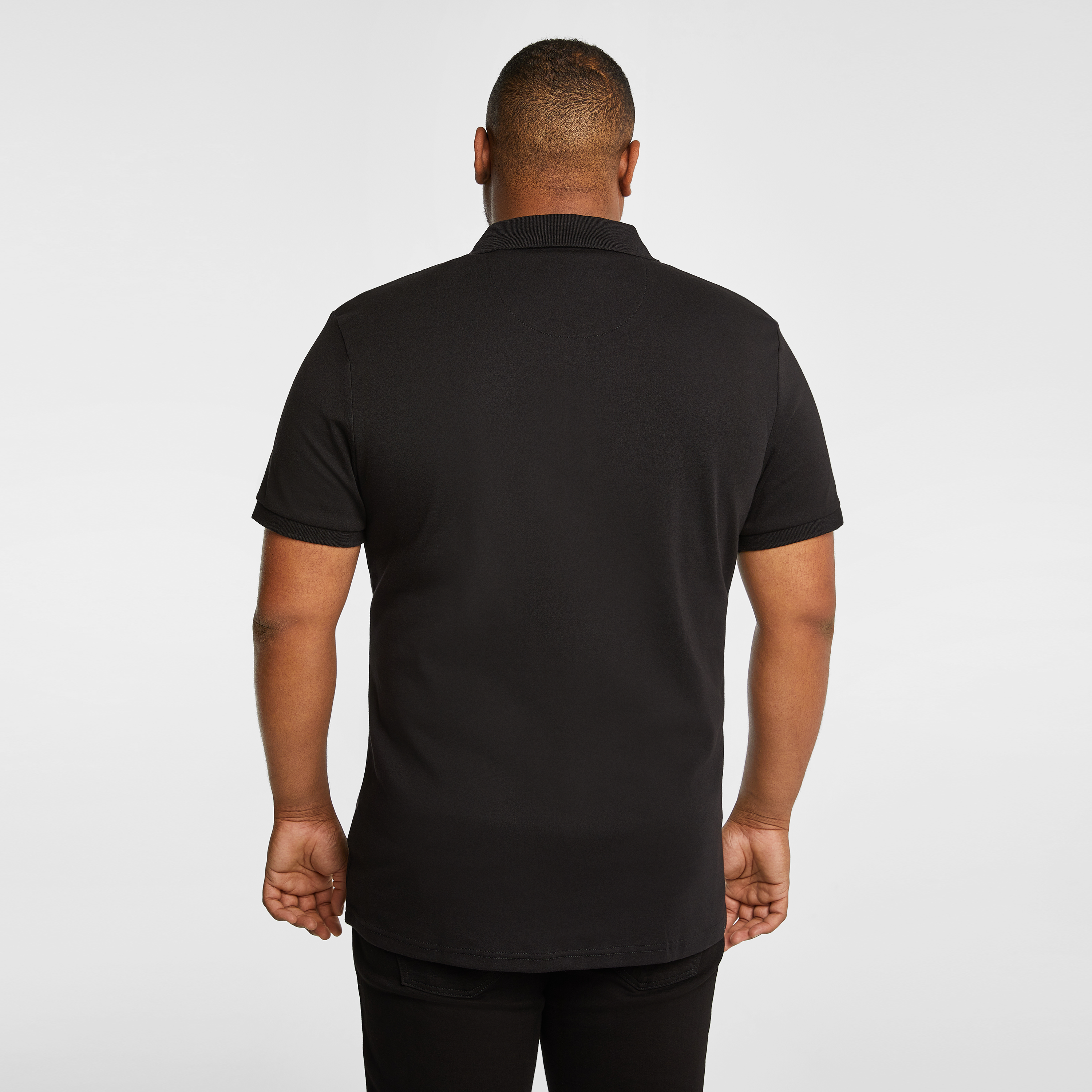 Black Beaumont Striped Polo Shirt