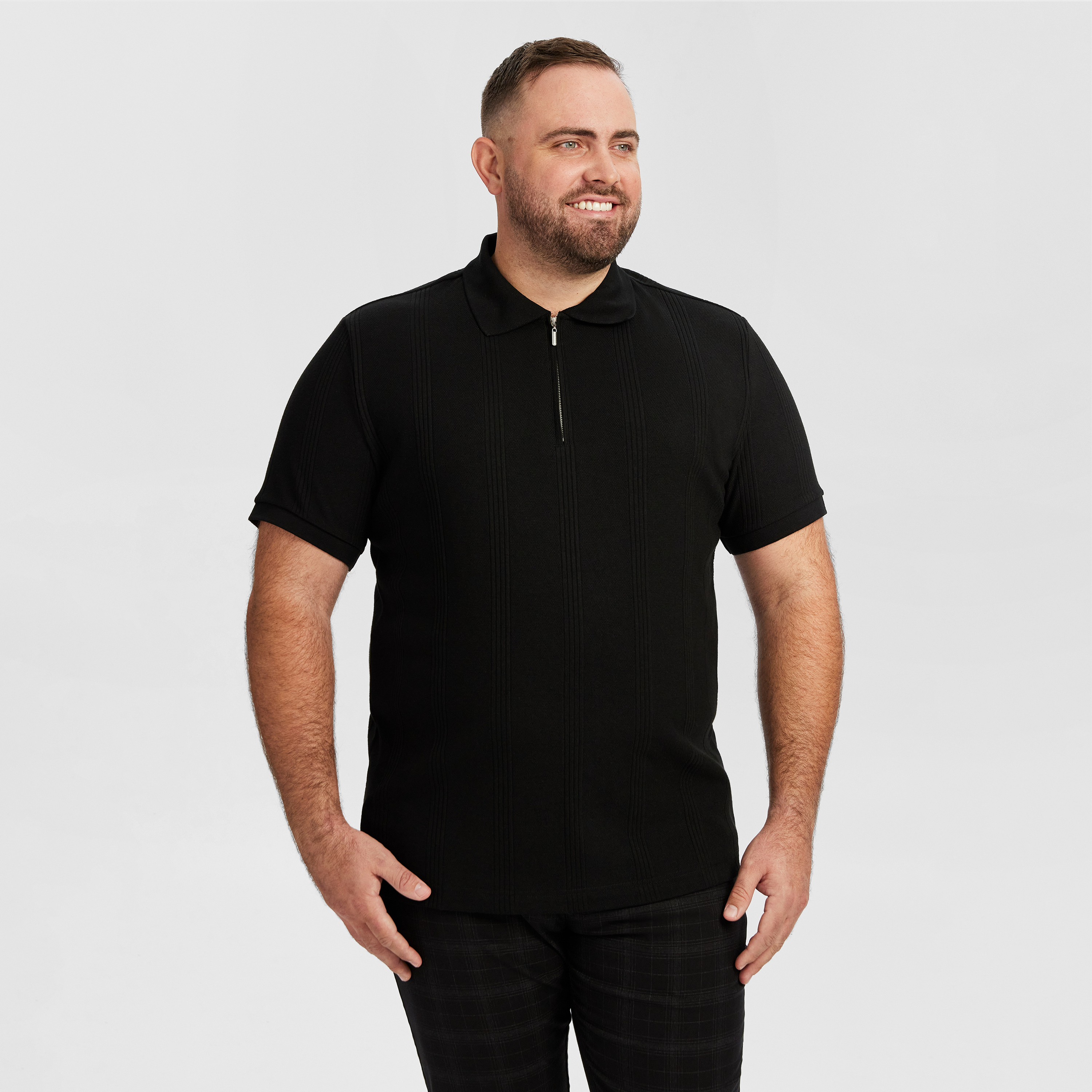Dario Quarter Zip Smart Polo
