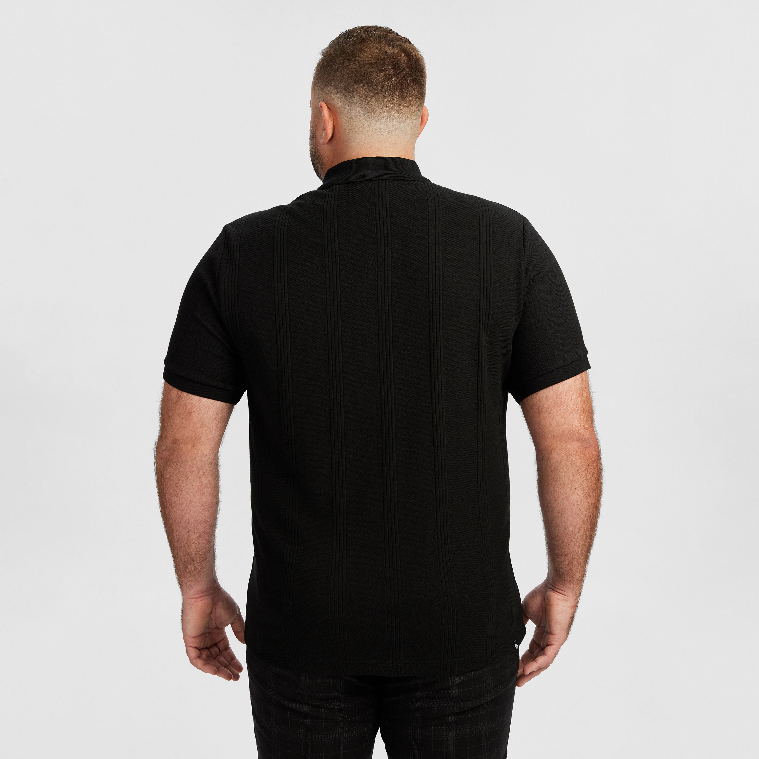 Black Dario Quarter Zip Smart Polo