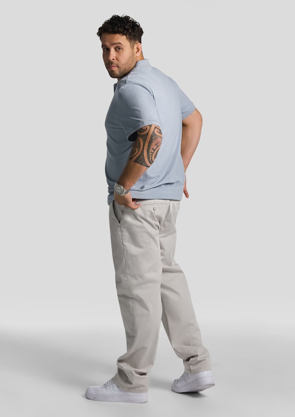 Light Blue Dario Quarter Zip Smart Polo