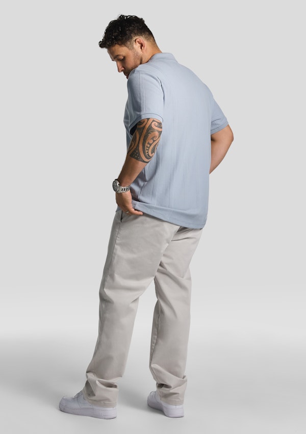 Light Blue Dario Quarter Zip Smart Polo