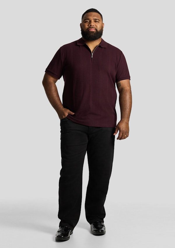 Wine Dario Quarter Zip Smart Polo