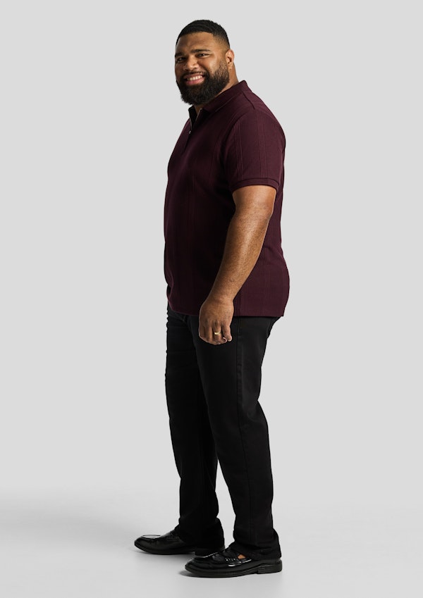 Wine Dario Quarter Zip Smart Polo