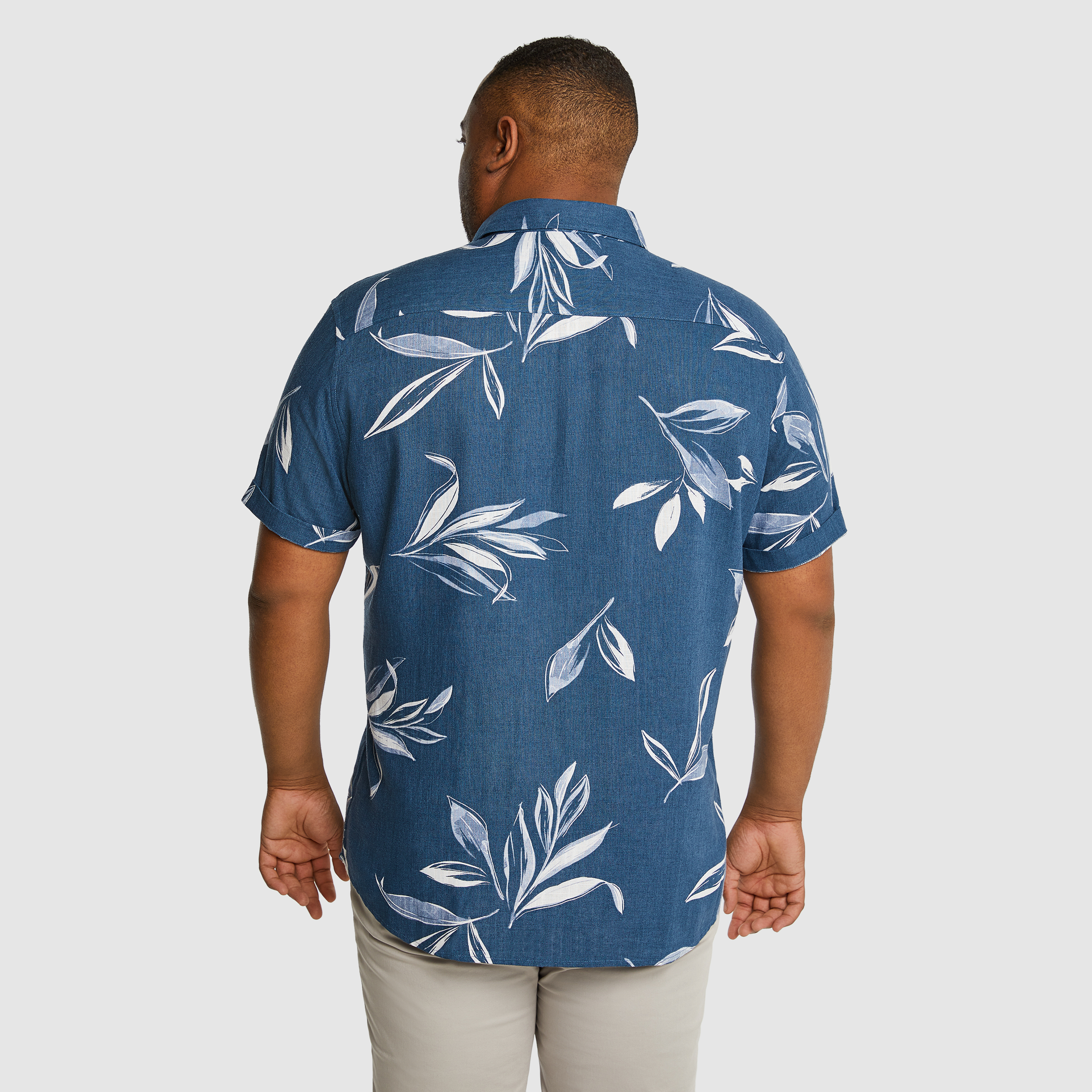 Blue Neo Foliage Print Shirt