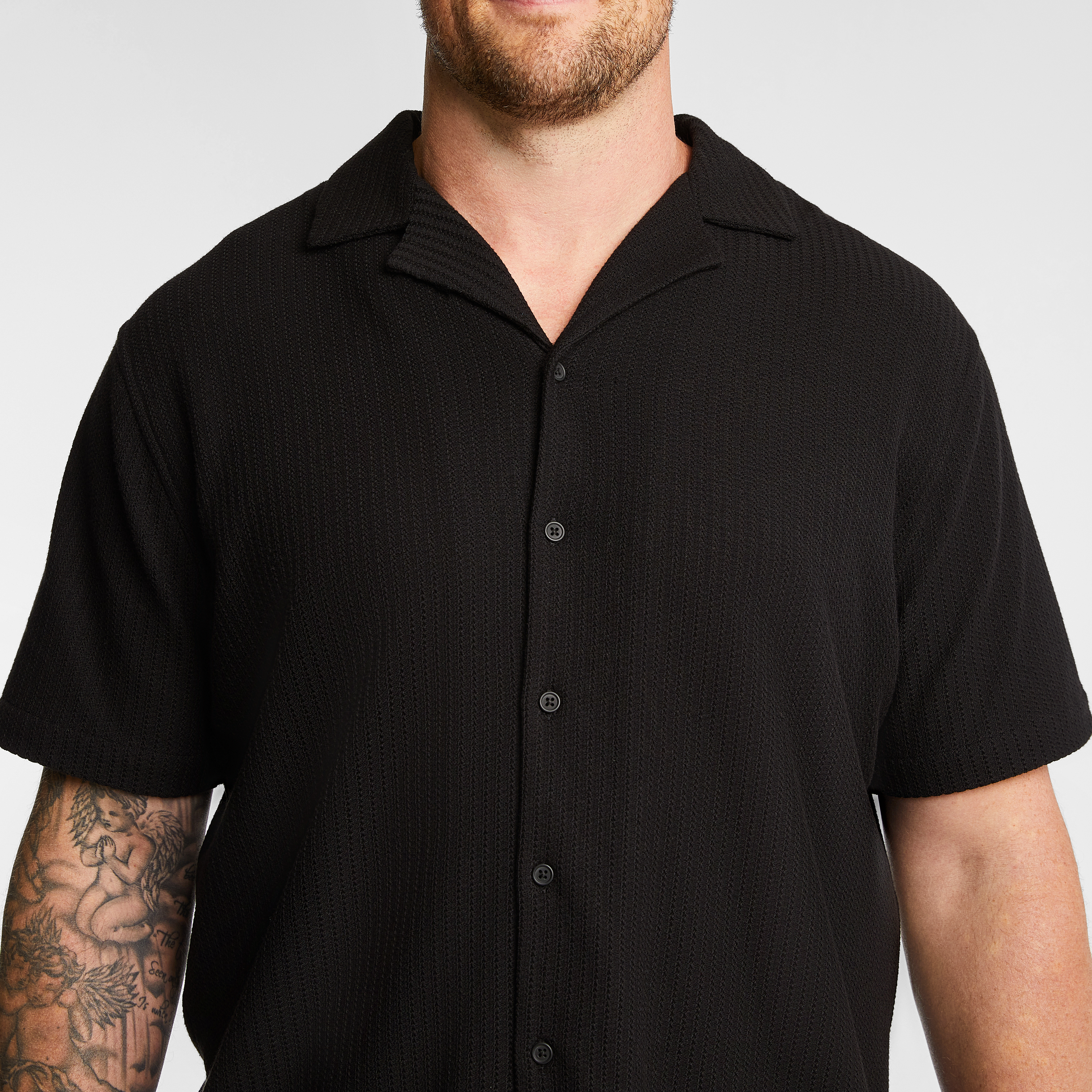 Black Matera Textured Shirt