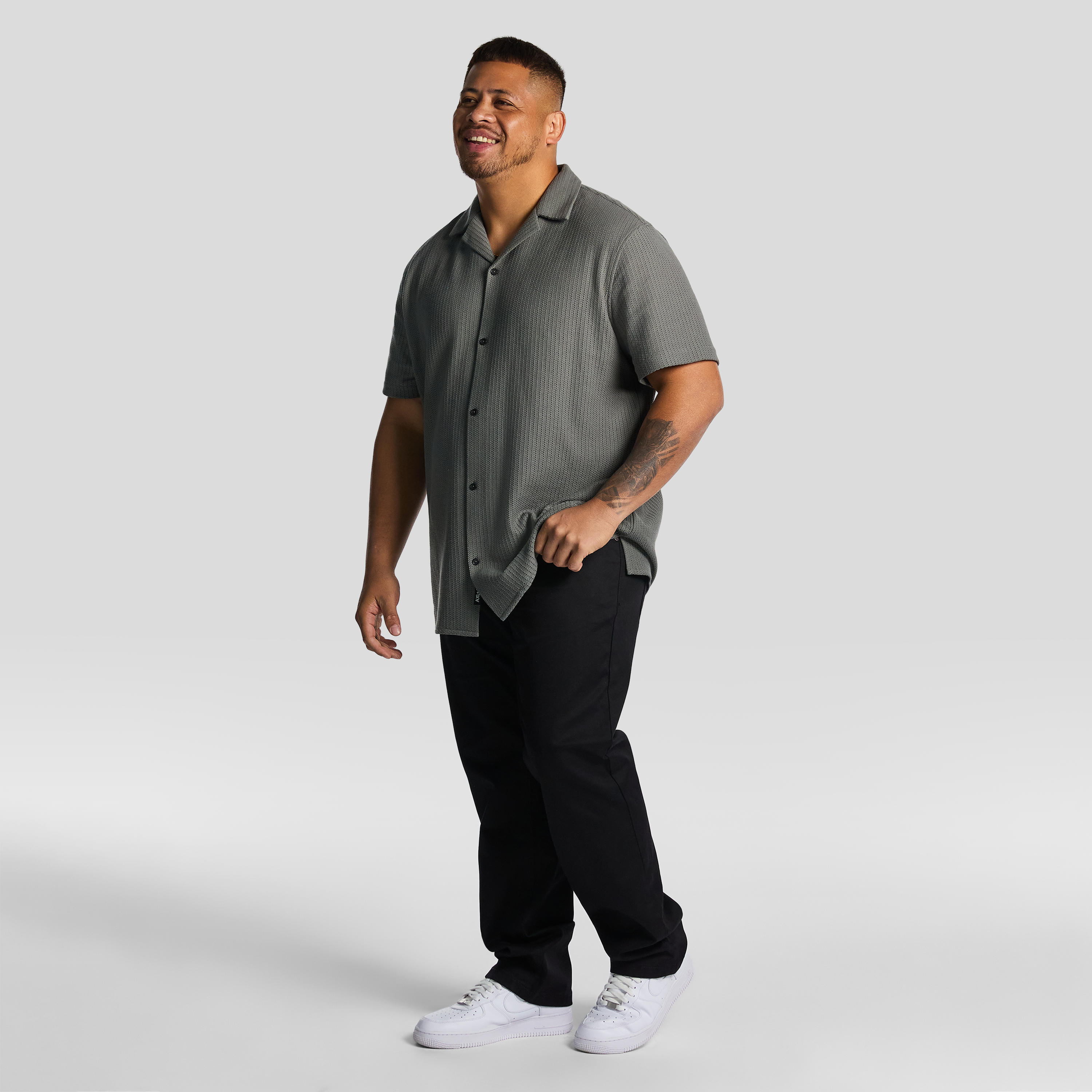 Military Green Matera Textured Shirt