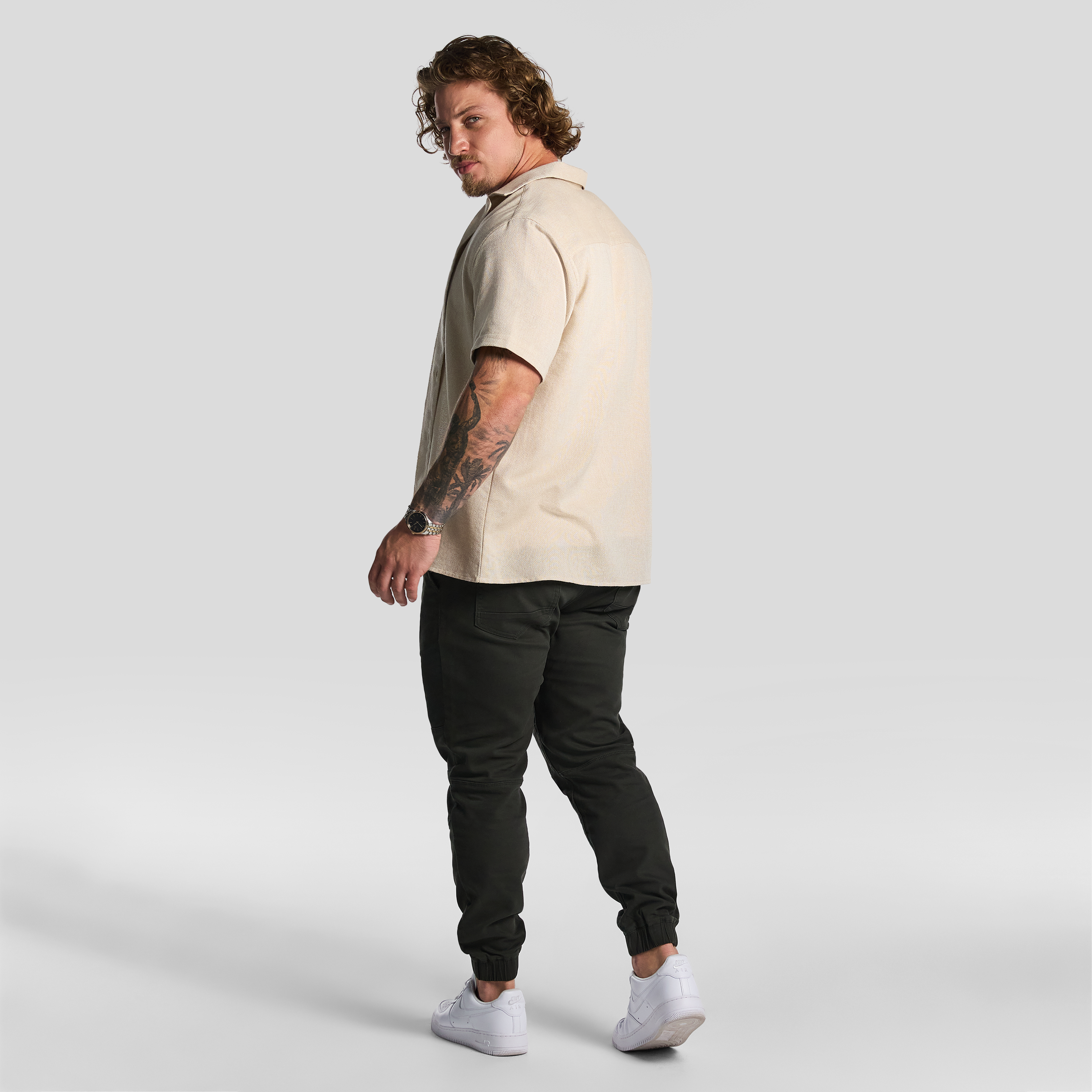 Sand 2 Sekope Textured Short Sleeve Shirt | AXL+CO