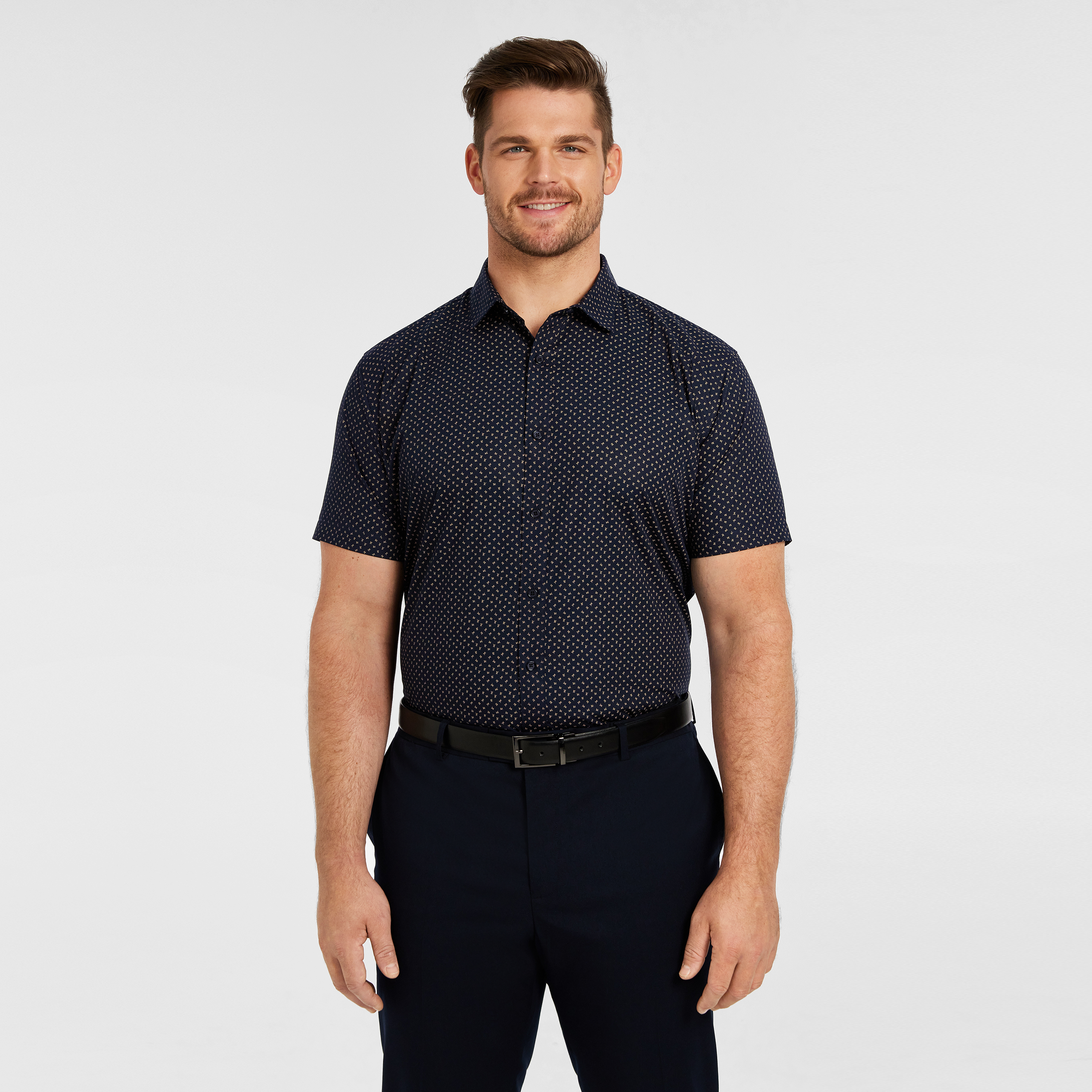 Elgar Ditsy Cotton Short Sleeve Shirt