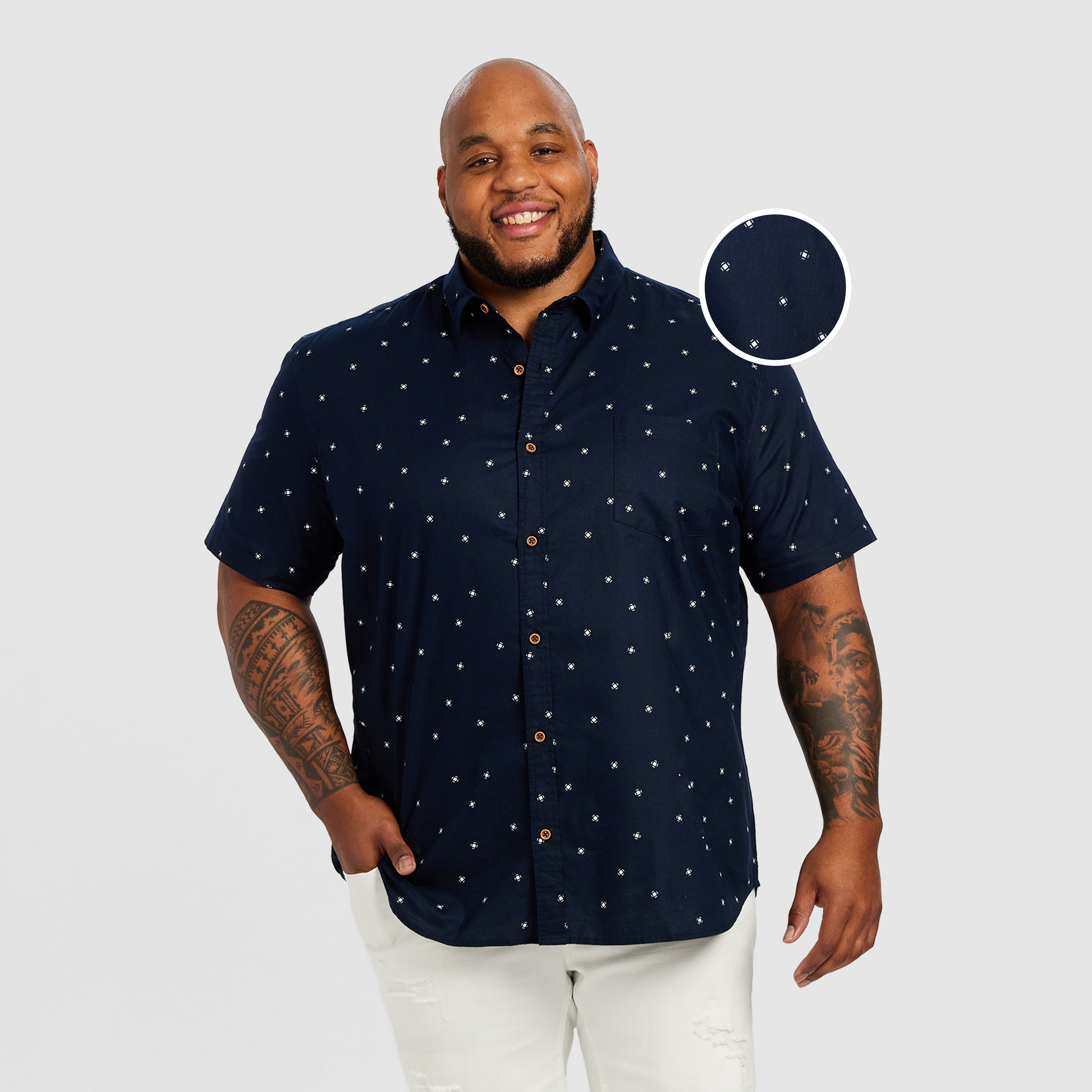 James Geo Cotton Short Sleeve Shirt