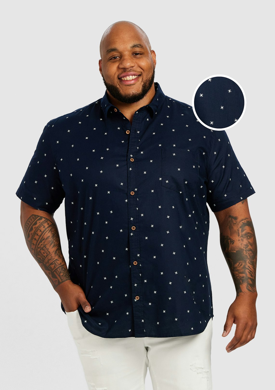 James Geo Cotton Short Sleeve Shirt