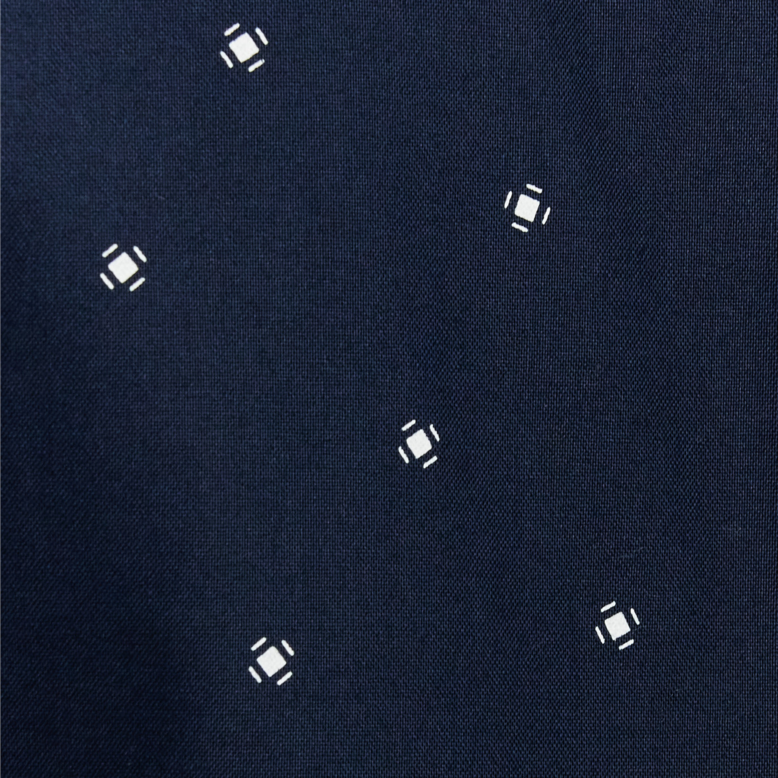 Navy James Geo Cotton Short Sleeve Shirt