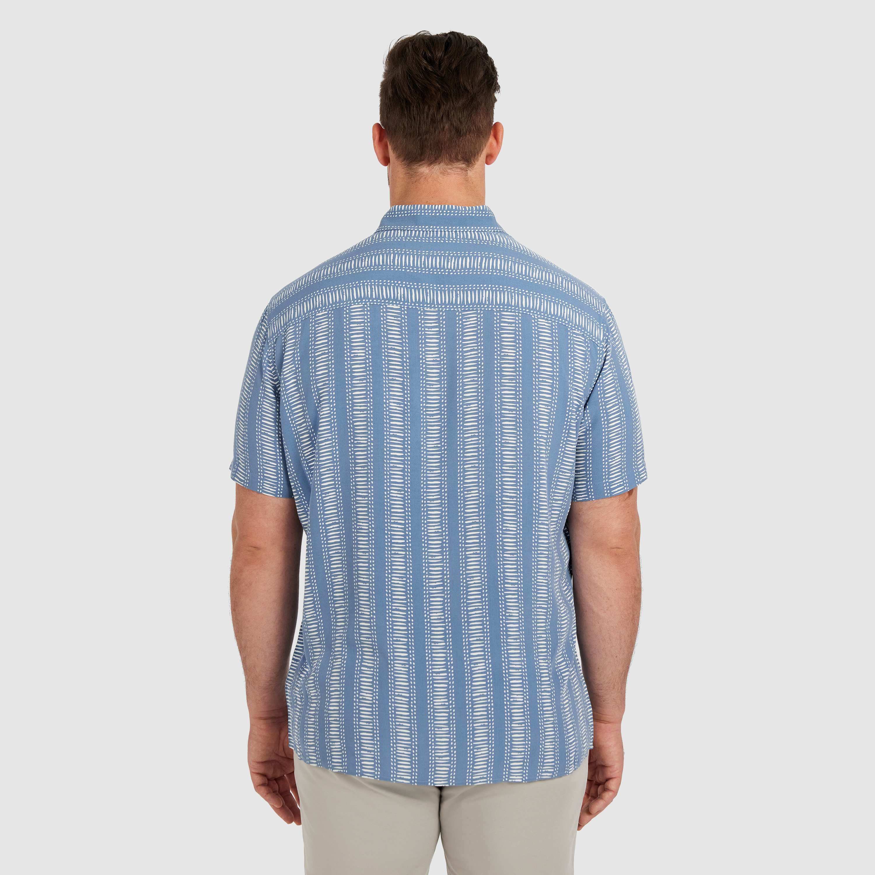 Light Blue Creed Print Shirt