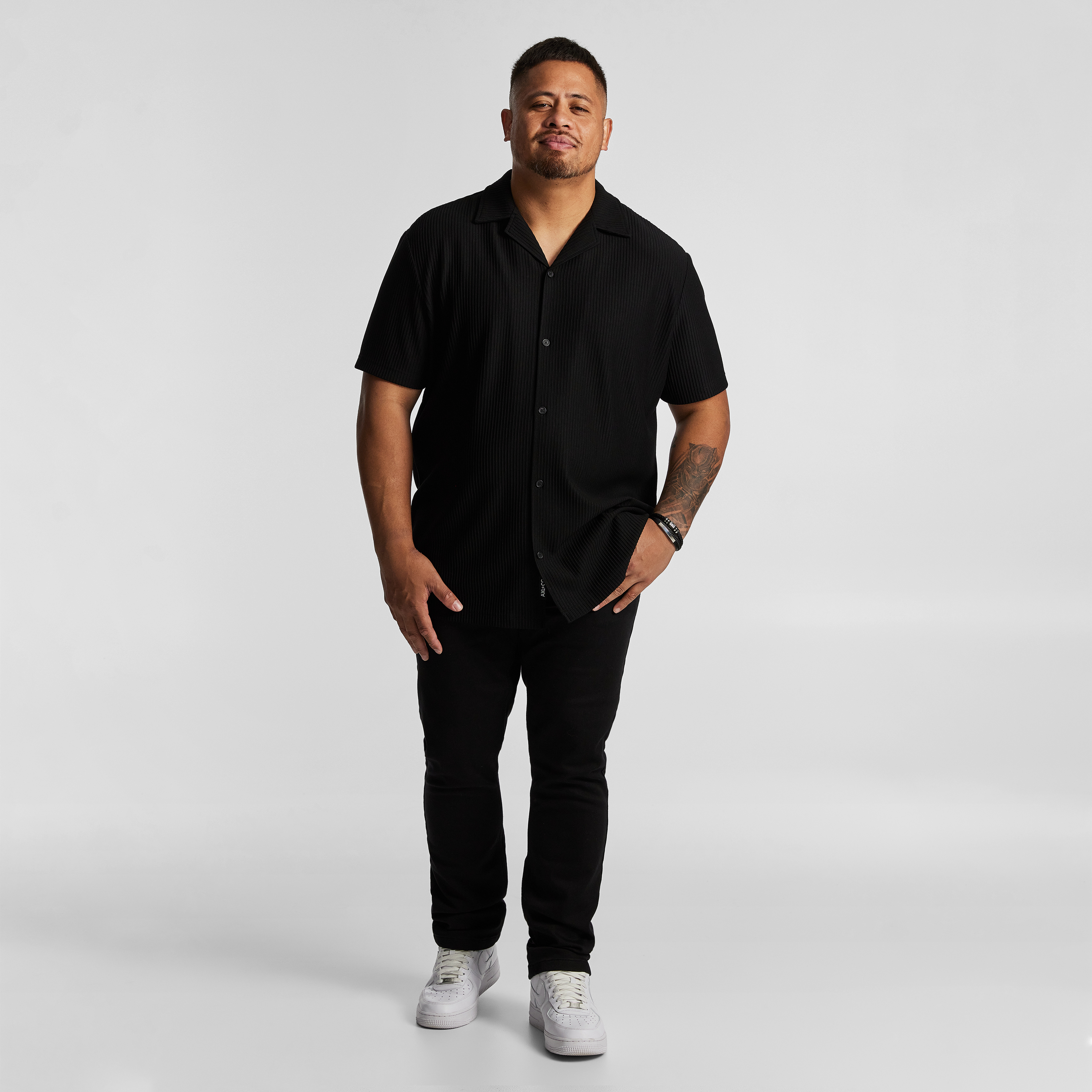 Black Kaius Textured Shirt